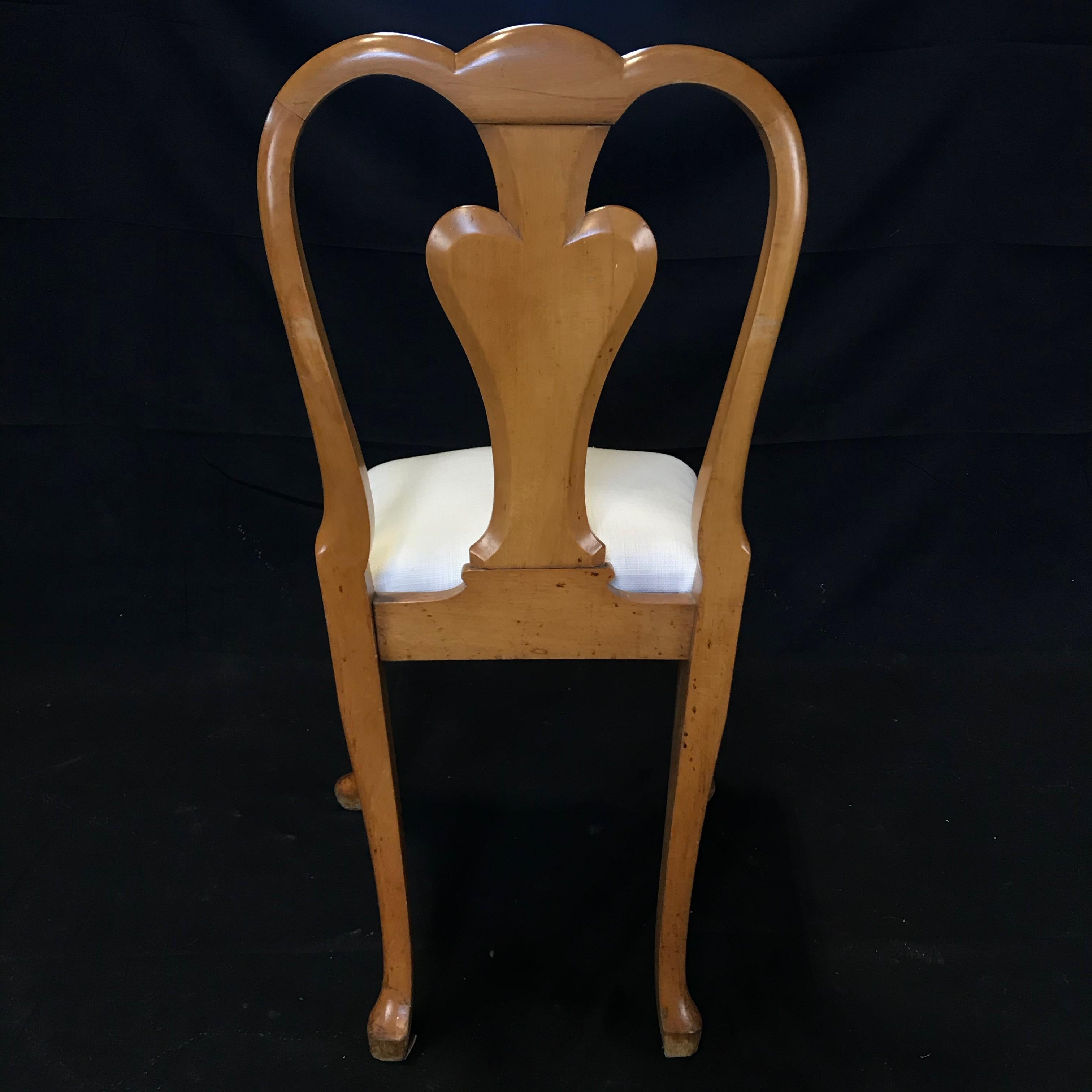 Set of 8 French Burled Walnut and Claw Foot Dining Chairs 5