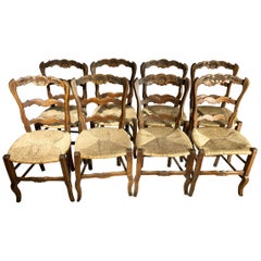 Set of 8 French Country Dining Chairs