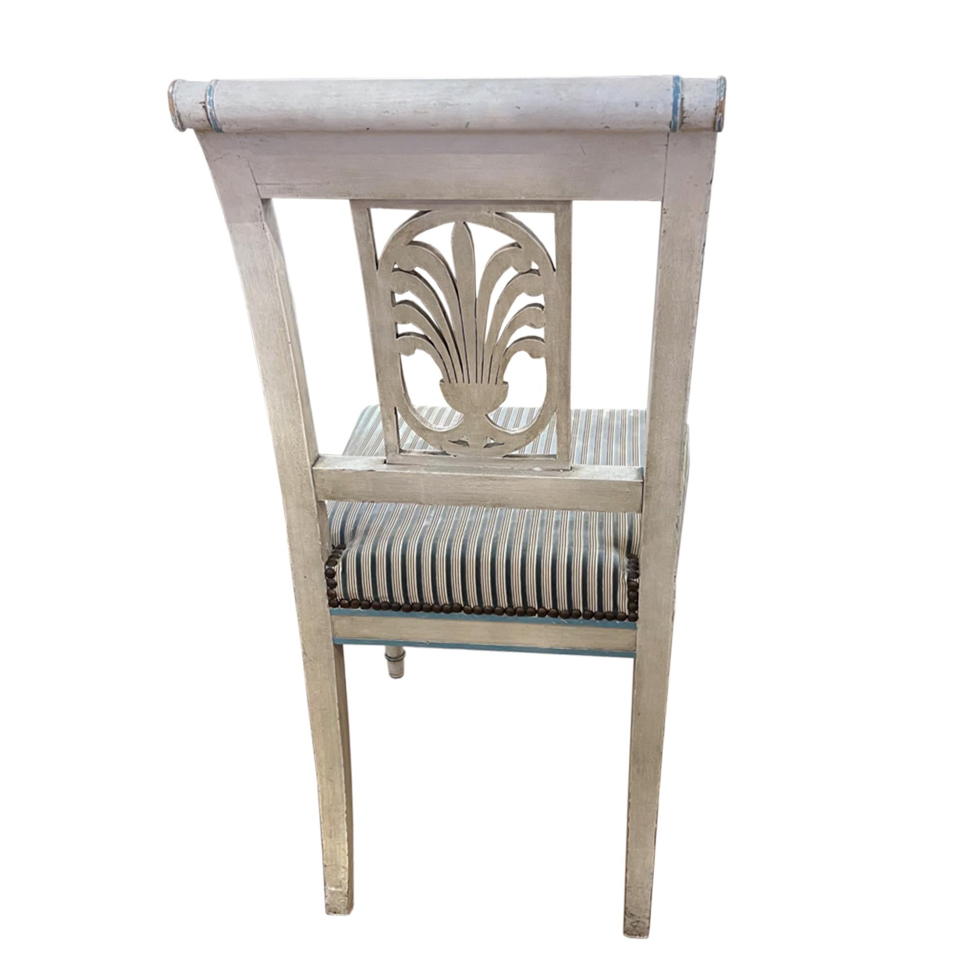 Mid-20th Century Set of 8 French Directoire Style Dining Chairs For Sale