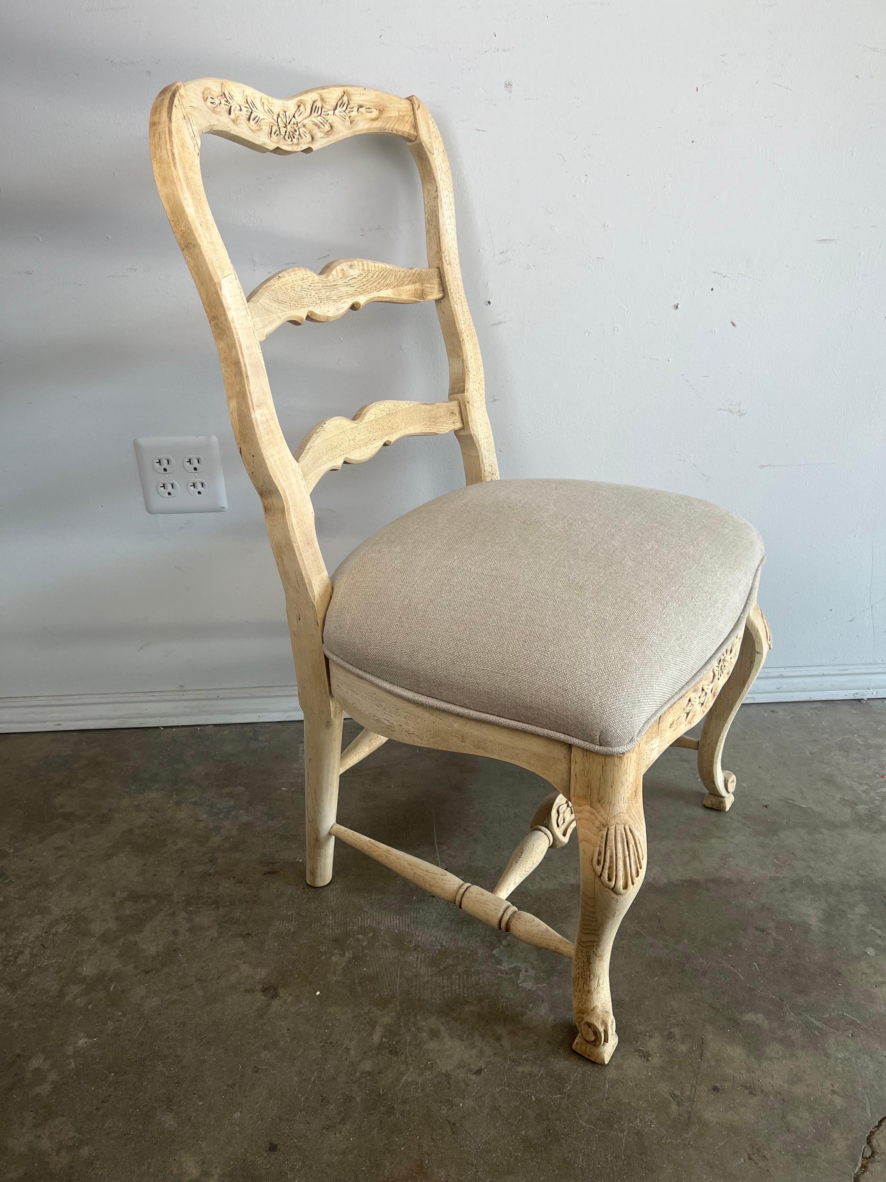 Set of 8 French Ladderback Dining Chairs 13