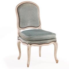 Set of 8 French Louis XV Style Painted Side Chairs, C. 1910