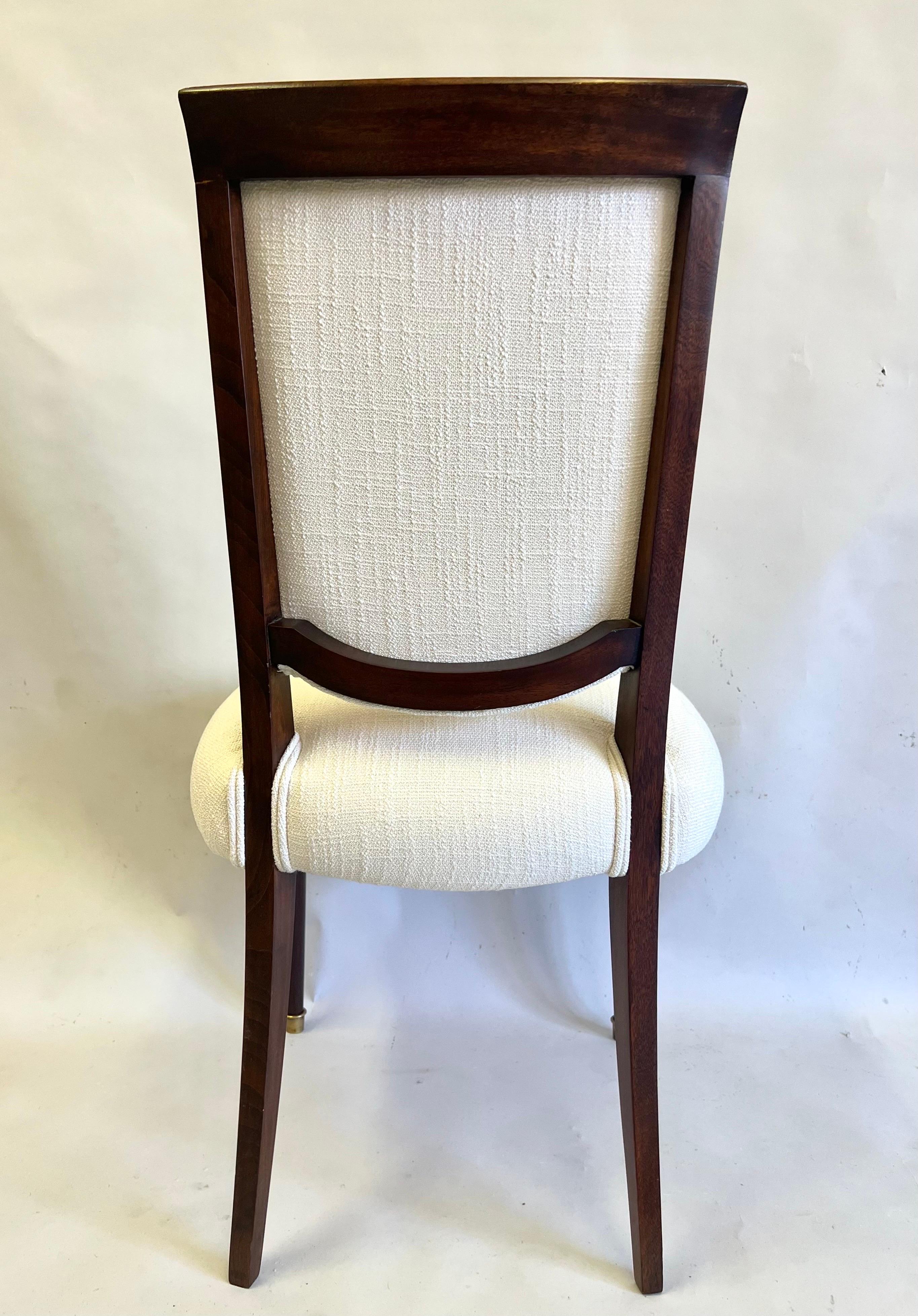 SET OF 8 French Mid-Century / Art Deco Dining Chairs Signed by Jules Leleu For Sale 2