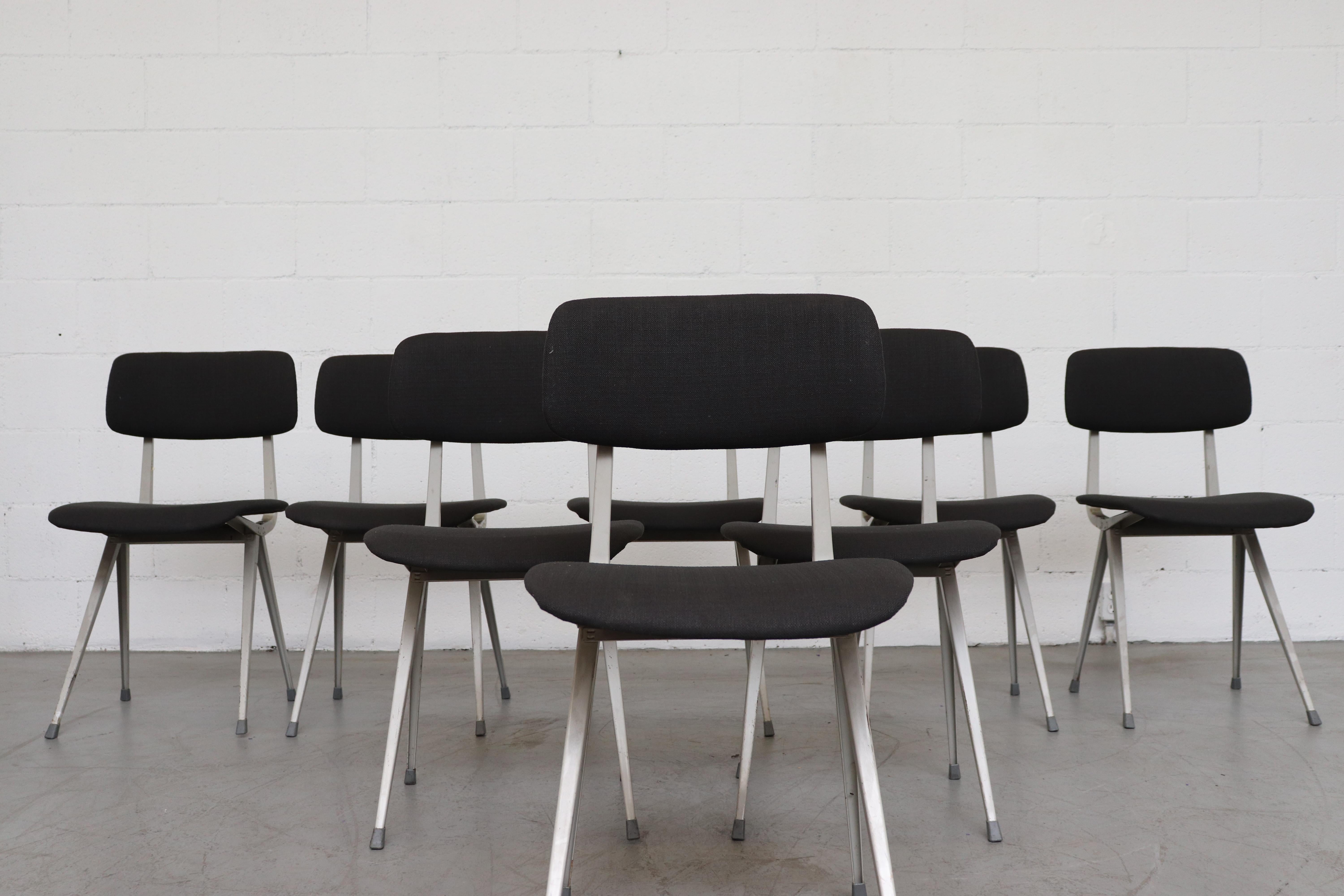 Mid-Century Modern Set of 8 Friso Kramer Upholstered 