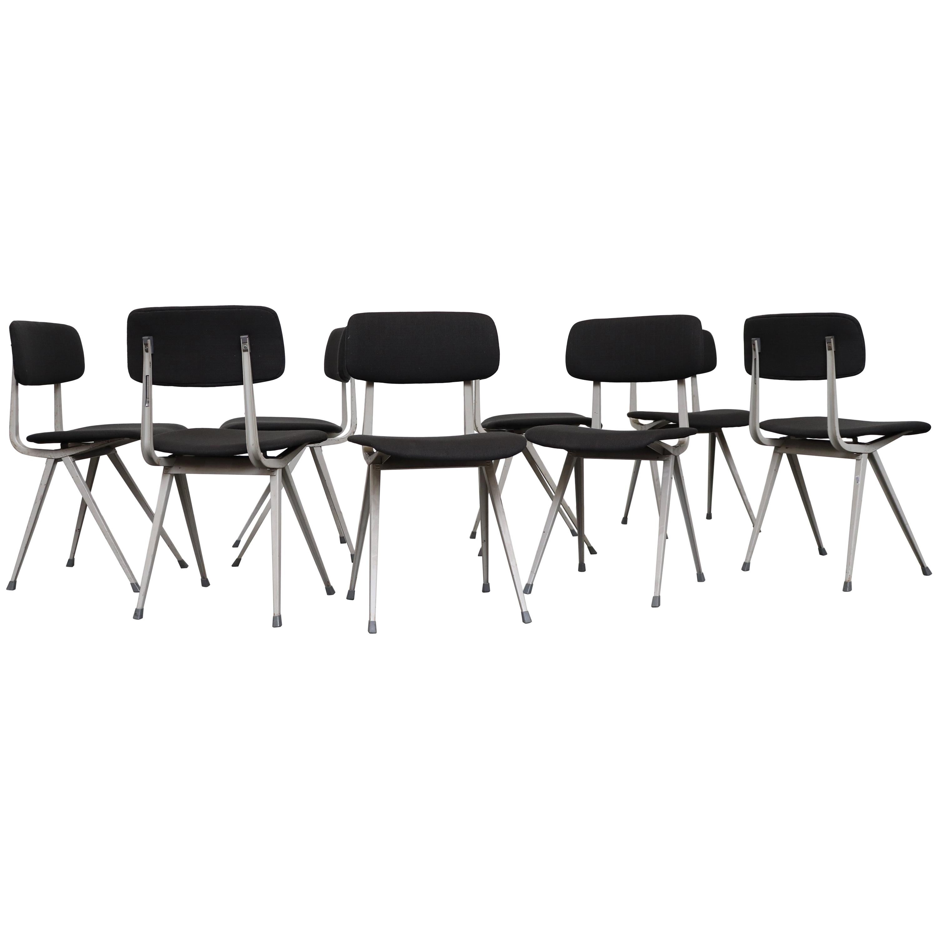 Set of 8 Friso Kramer Upholstered "Result" Chairs