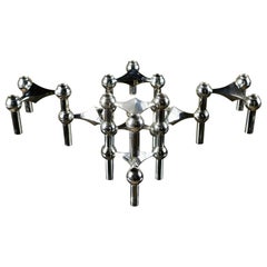Set of 8 Fritz Nagel stackable candlesticks, West Germany, 1960s