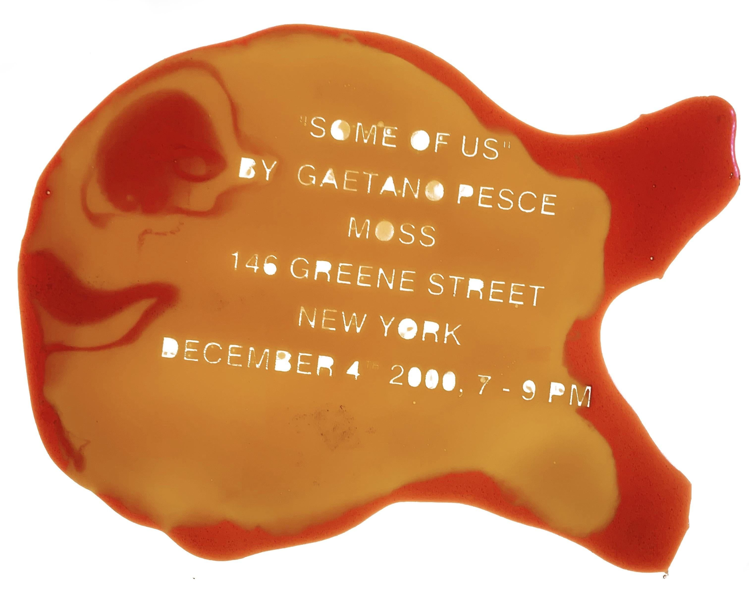 Contemporary Gaetano Pesce Set of 8 Resin Invitations, A School of Fish