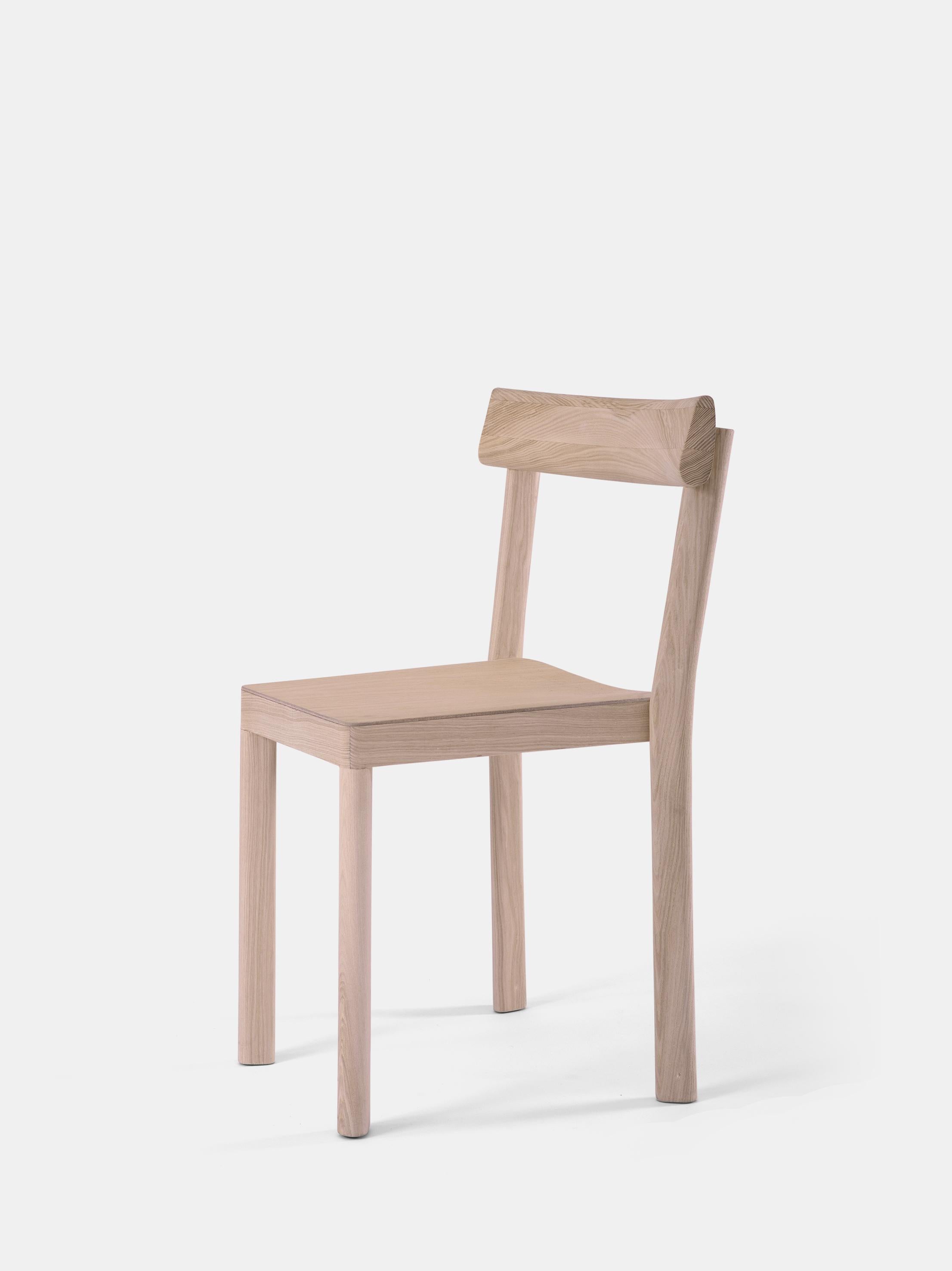 Set of 8 Galta Ash Chairs by Kann Design
Dimensions: D 43 x W 51 x H 80 cm.
Materials: Natural ash.
Available in other finishes.

With the Galta, SCMP Design Office rethinks the classic bistro chair. The result is the epitome of lightness in terms