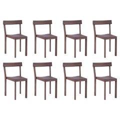 Set of 8 Galta Walnut Chairs by Kann Design