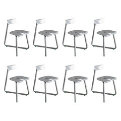 Set of 8 Galva Steel Outdoor Chairs by Atelier Thomas Serruys