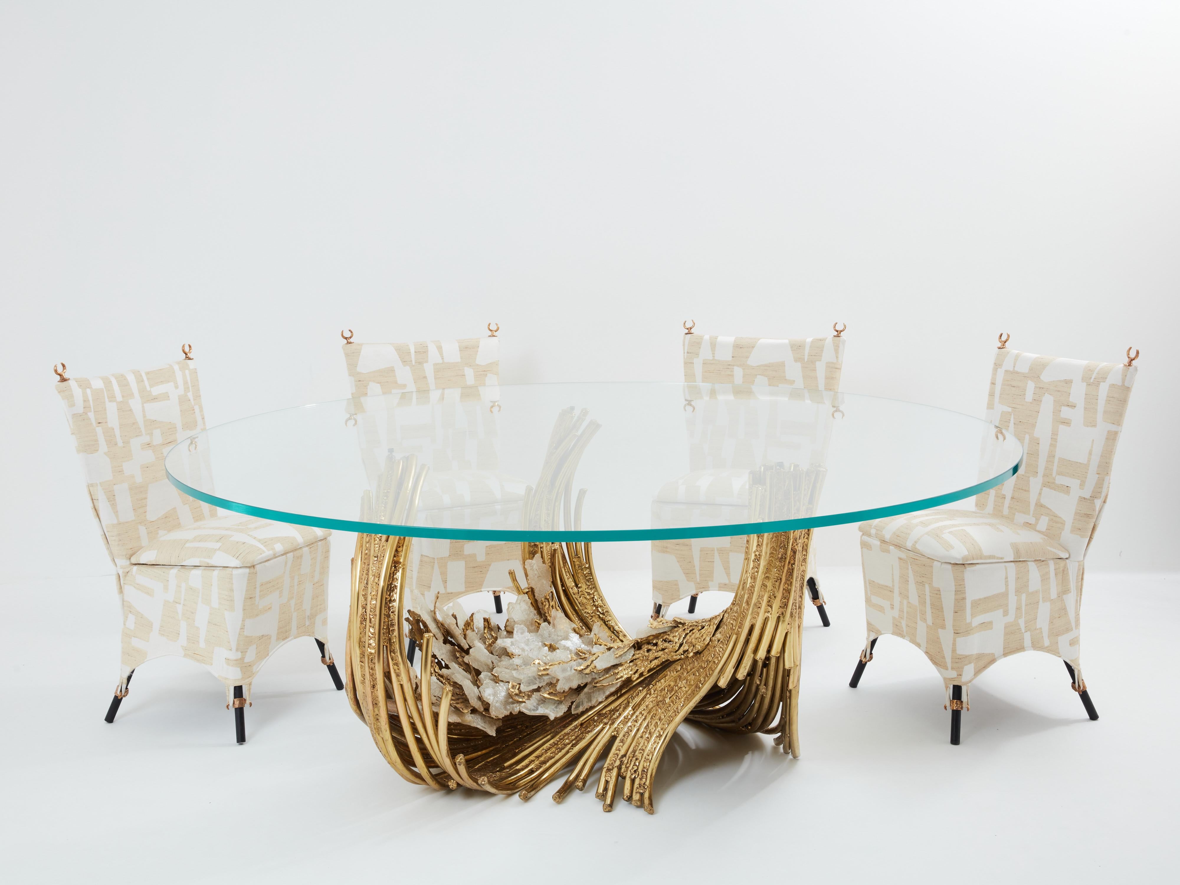 Ensemble de 8 chaises de salle à manger en bronze Jour et Nuit de Garouste & Bonetti, 1991 en vente 8