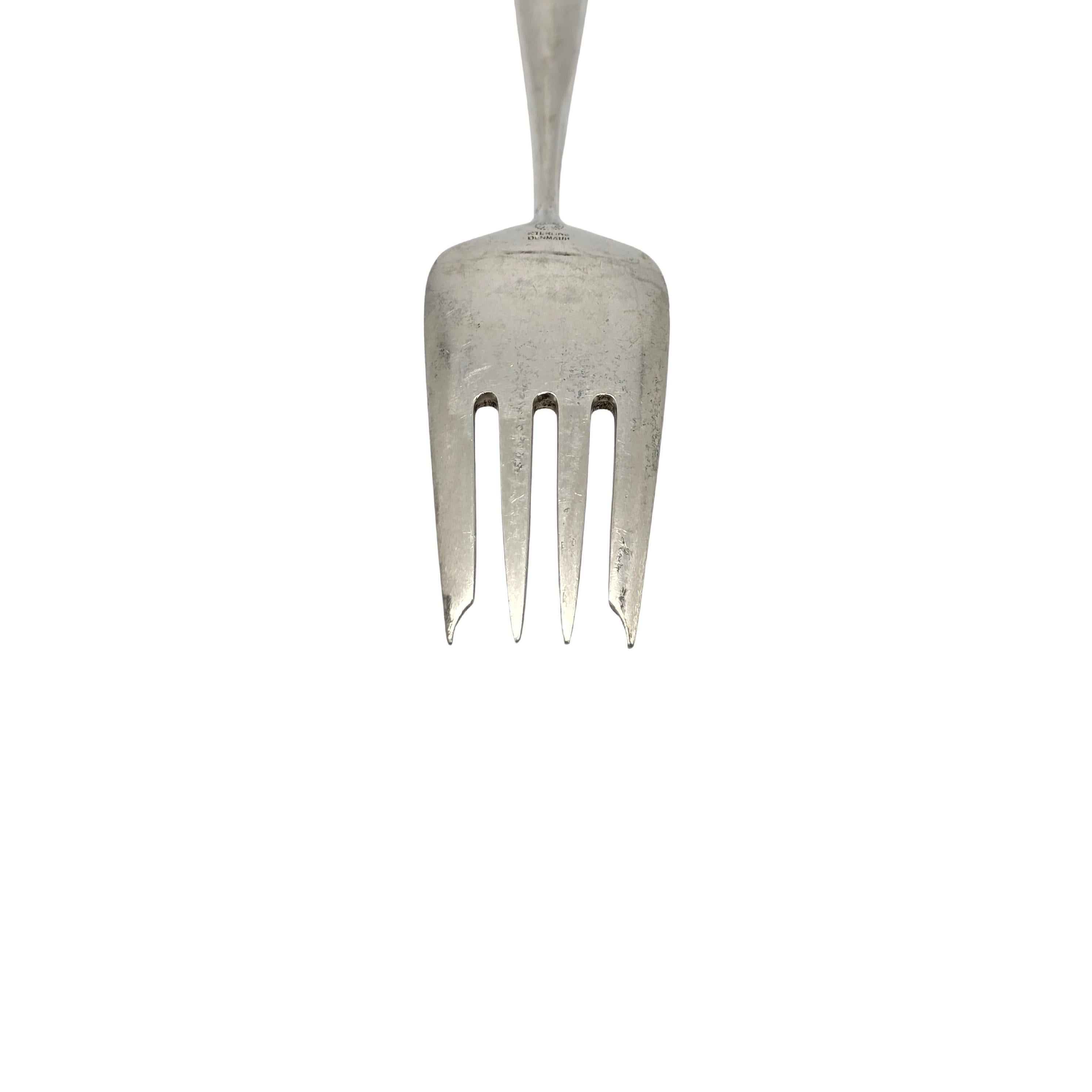 Set di 8 forchette da insalata in argento sterling Georg Jensen Denmark Cypress 6 3/4