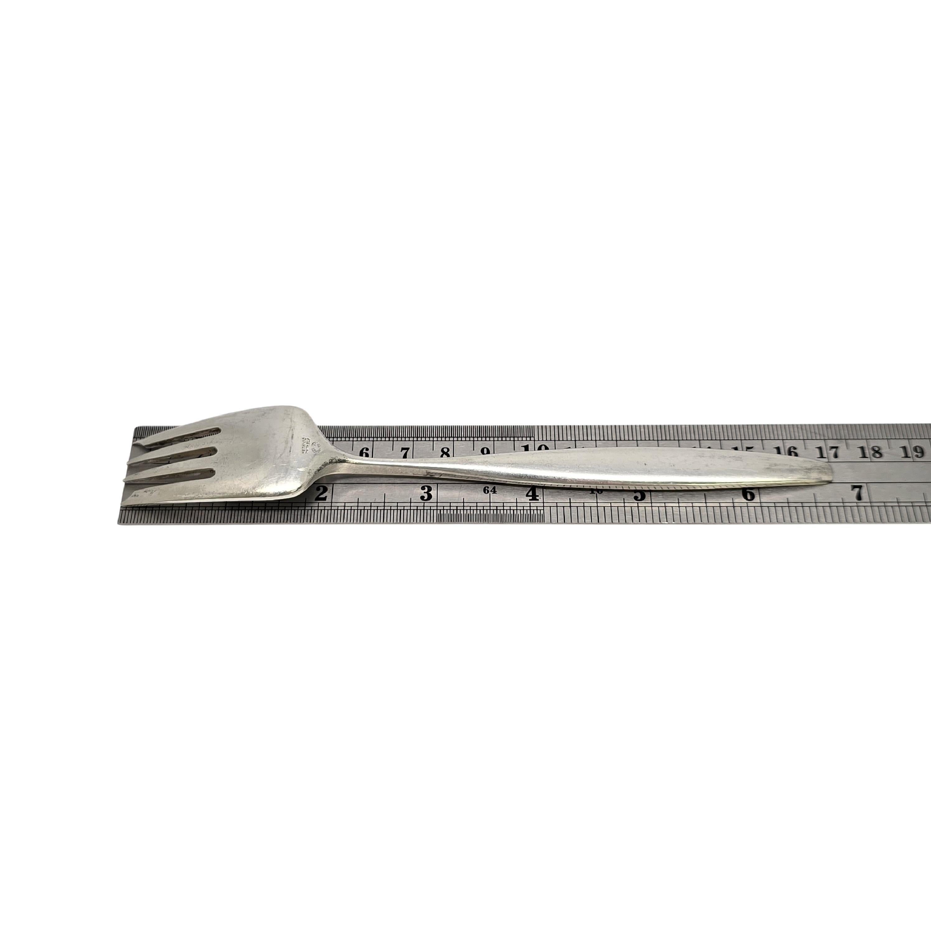 Set di 8 forchette da insalata in argento sterling Georg Jensen Denmark Cypress 6 3/4