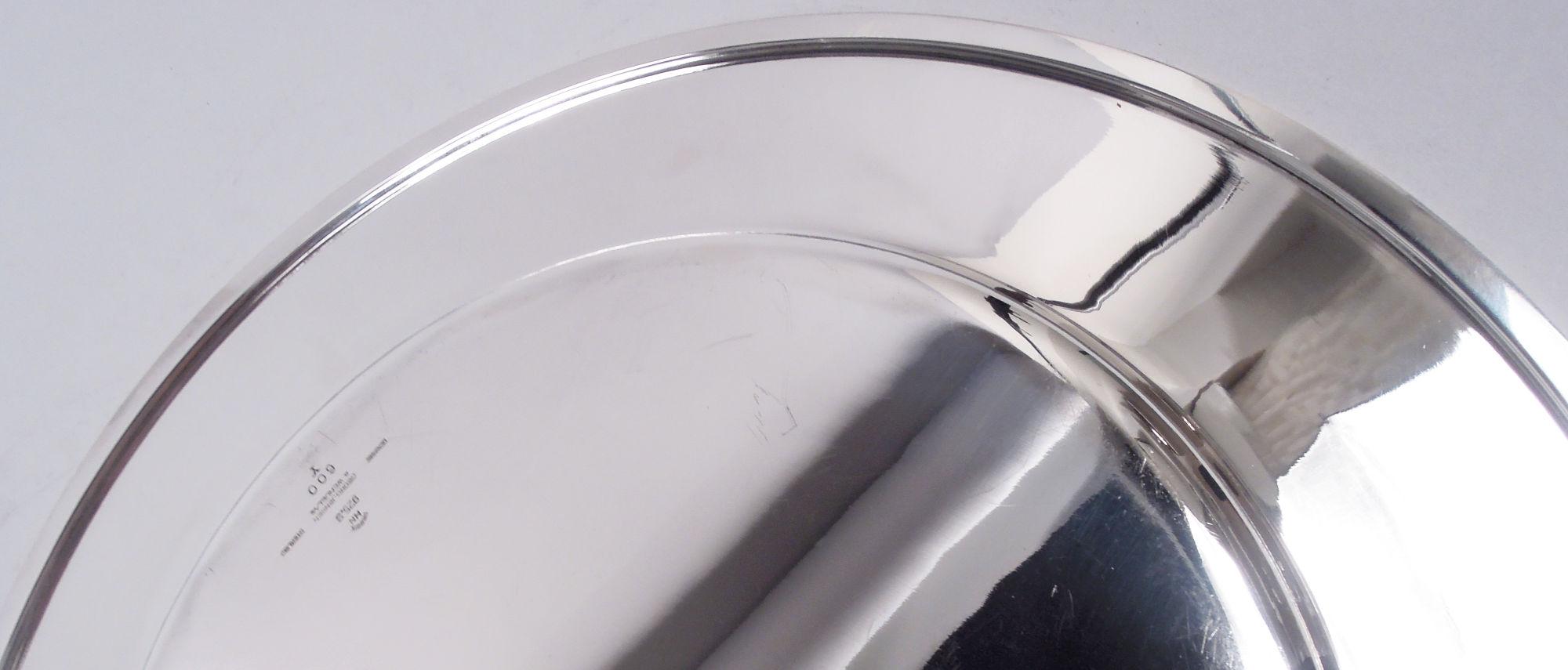 XX secolo Set di 8 piatti da pranzo a piramide in argento Georg Jensen