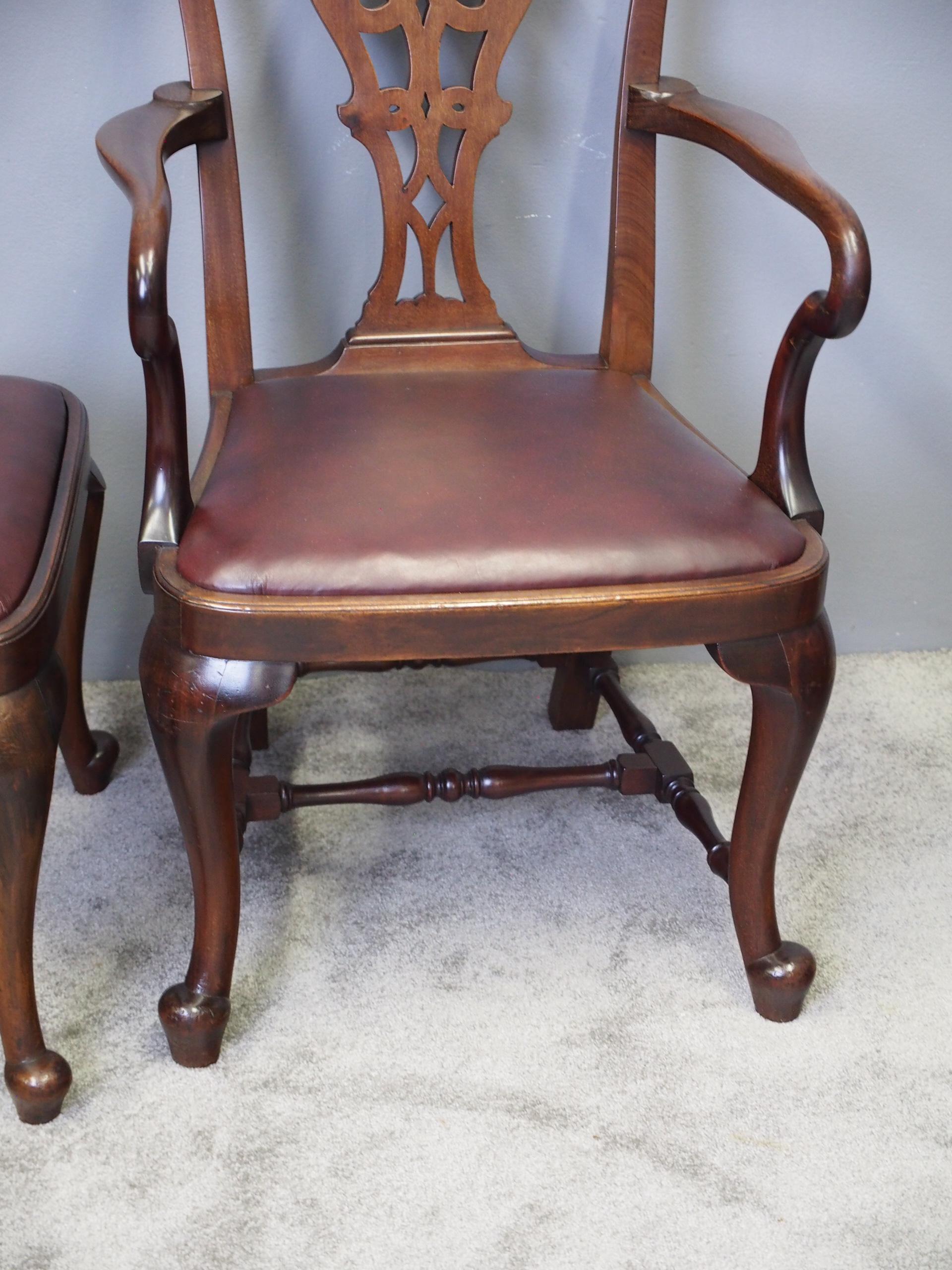 Set of 8 George II Style Armchairs For Sale 4