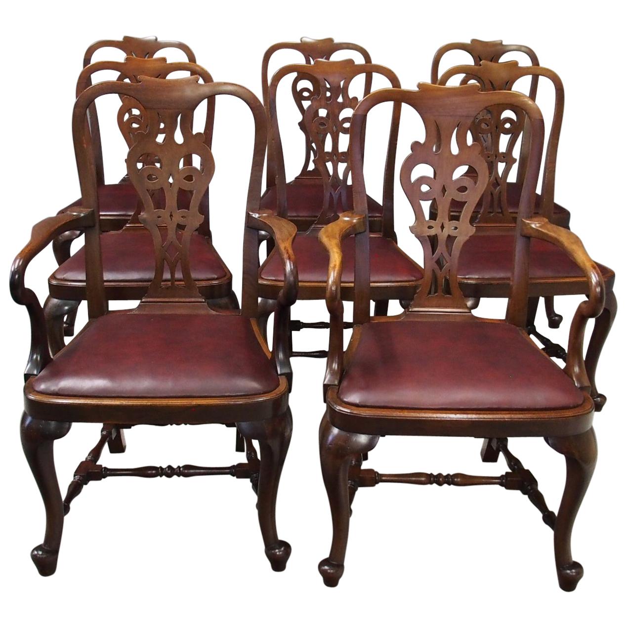 Set of 8 George II Style Armchairs For Sale