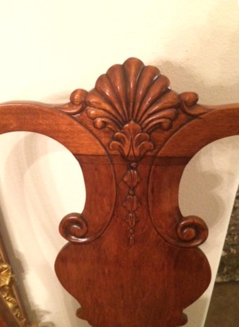Set of 8 George II Style Dining Chairs In Good Condition In Cypress, CA