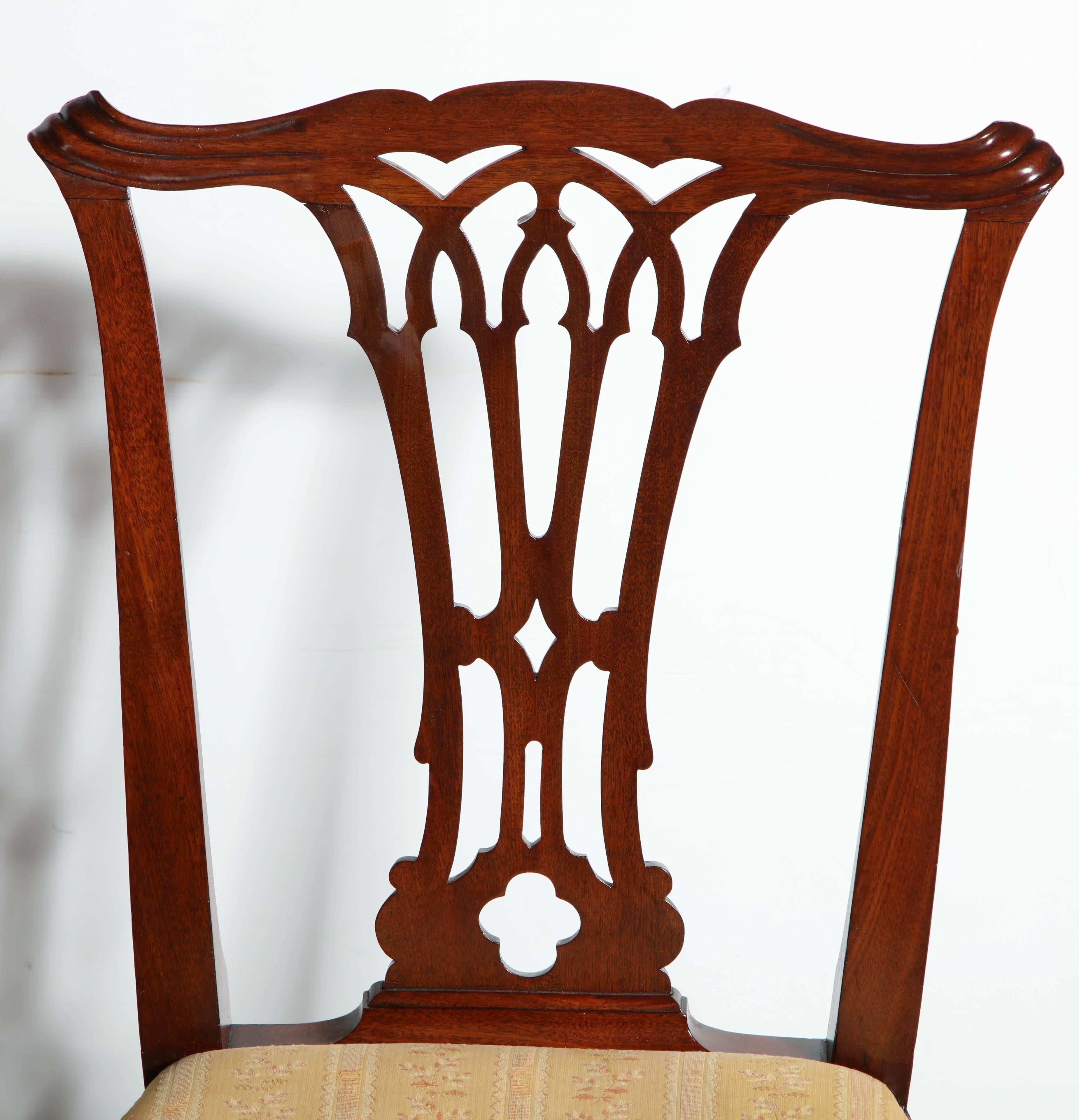 Set of Eight George III Mahogany Dining Chairs 1