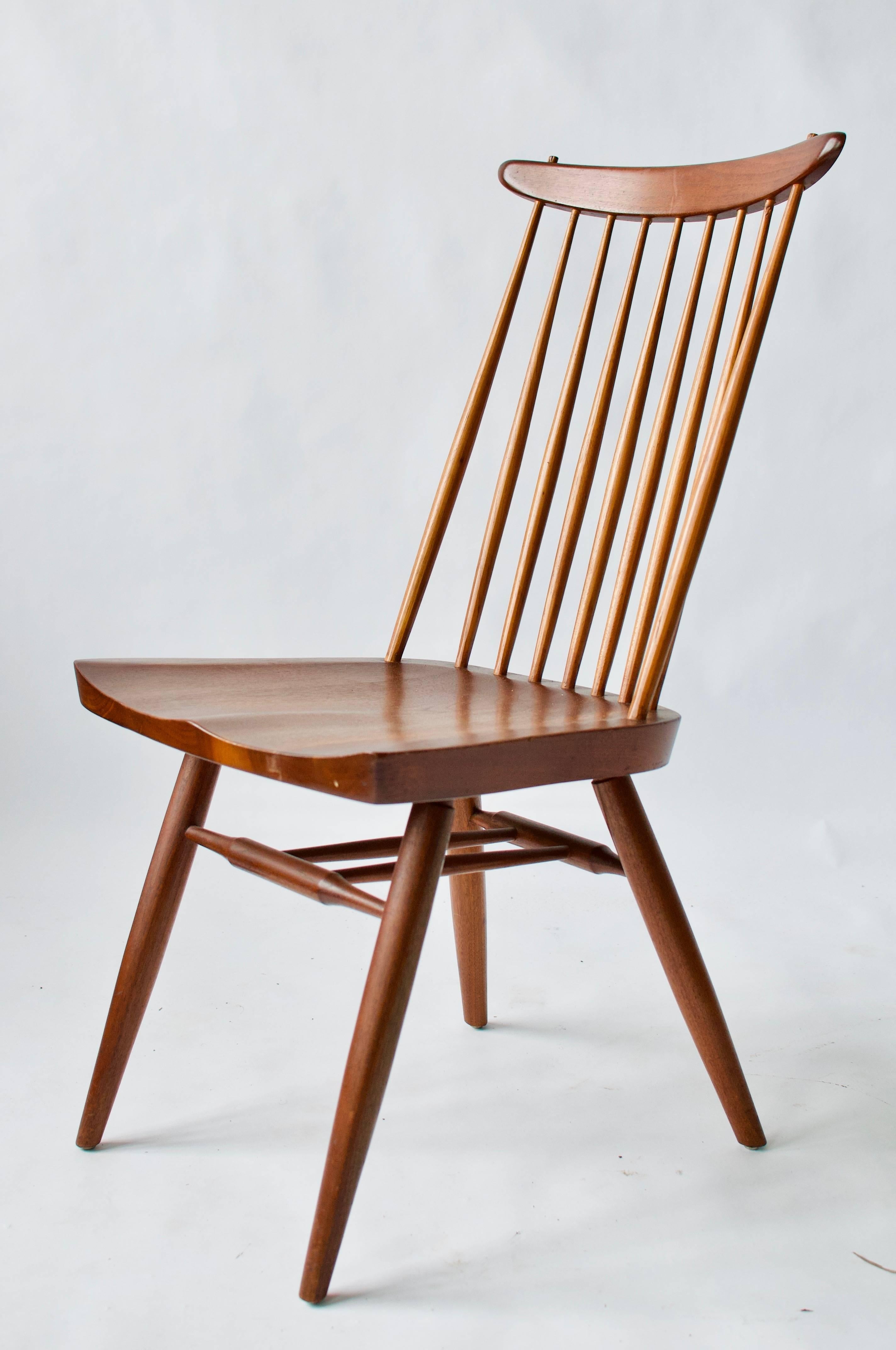 Carved Set of Eight George Nakashima Dining Chairs