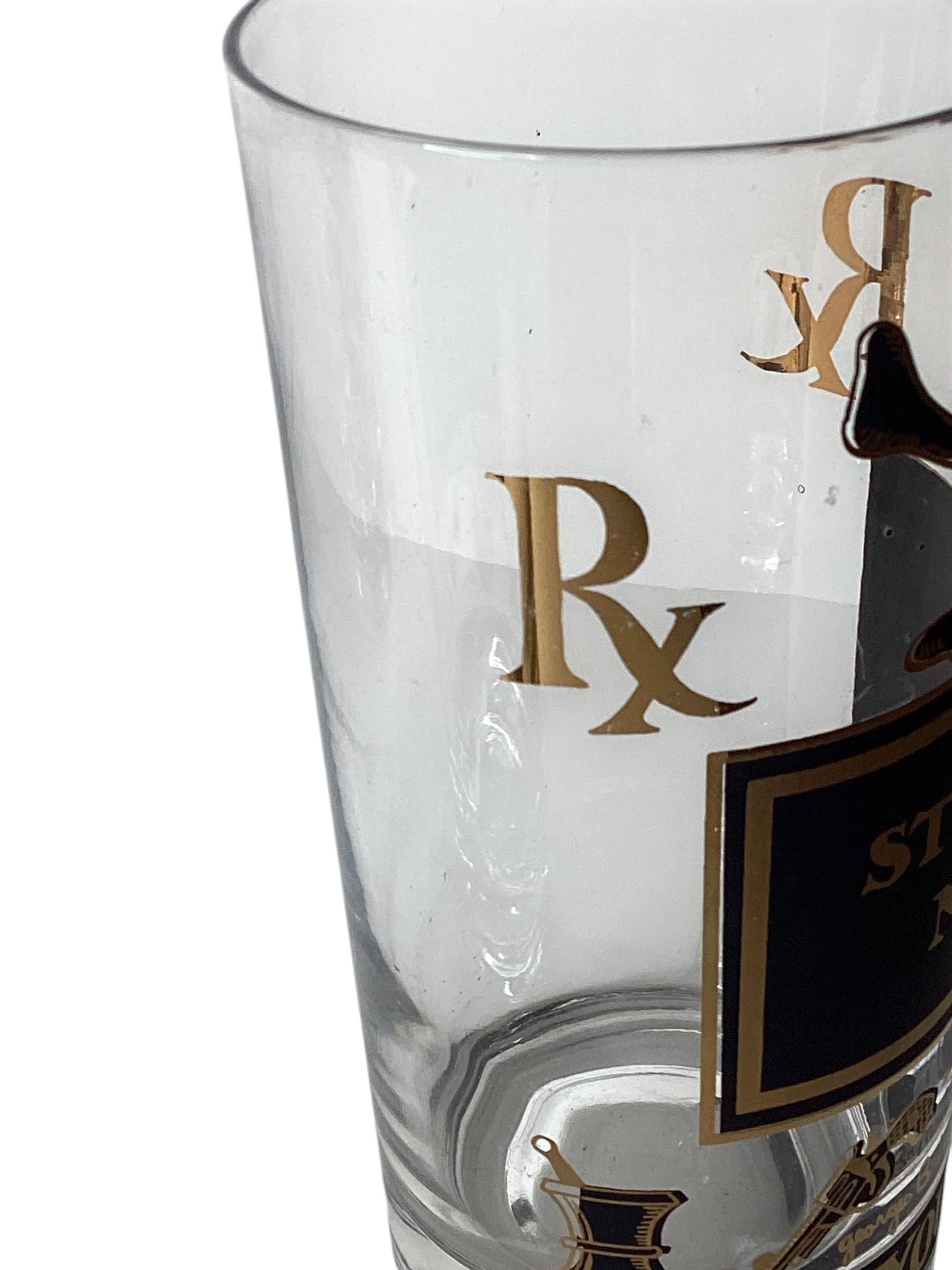 Set von 8 Georges Briard 22-karätigem Gold-Highballgläsern „Name Your Poison“ (amerikanisch) im Angebot