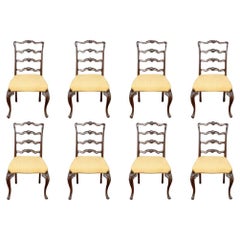 Set Of 8 Georgian Mahogany Dining Room Side Chairs