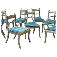 Set of 8 Georgian Regency Period Dining Chairs