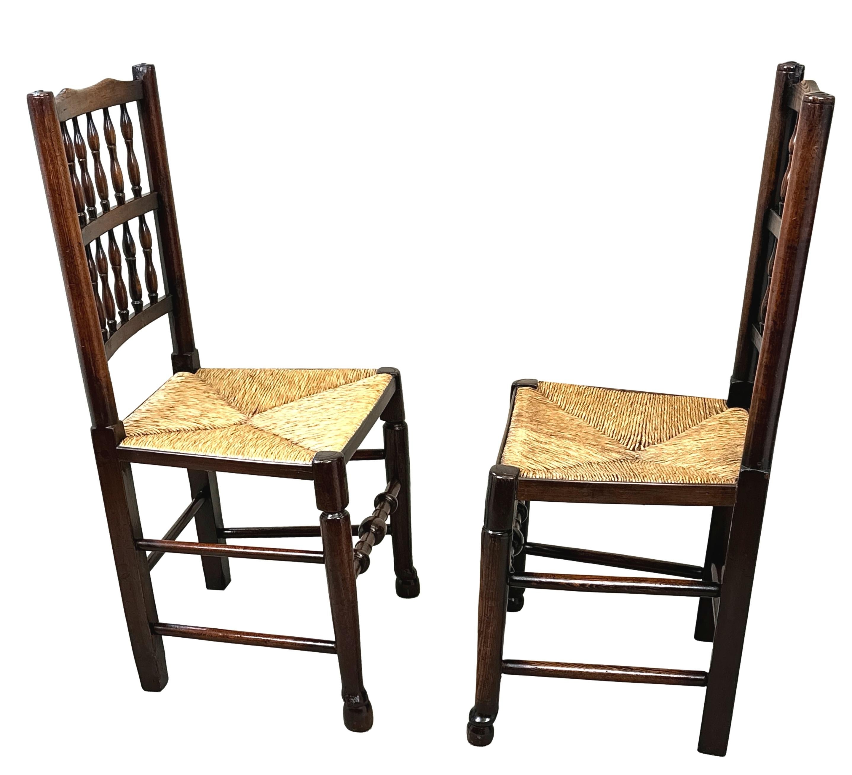 Set Of 8 Georgian Spindleback Farmhouse Dining Chairs For Sale 8