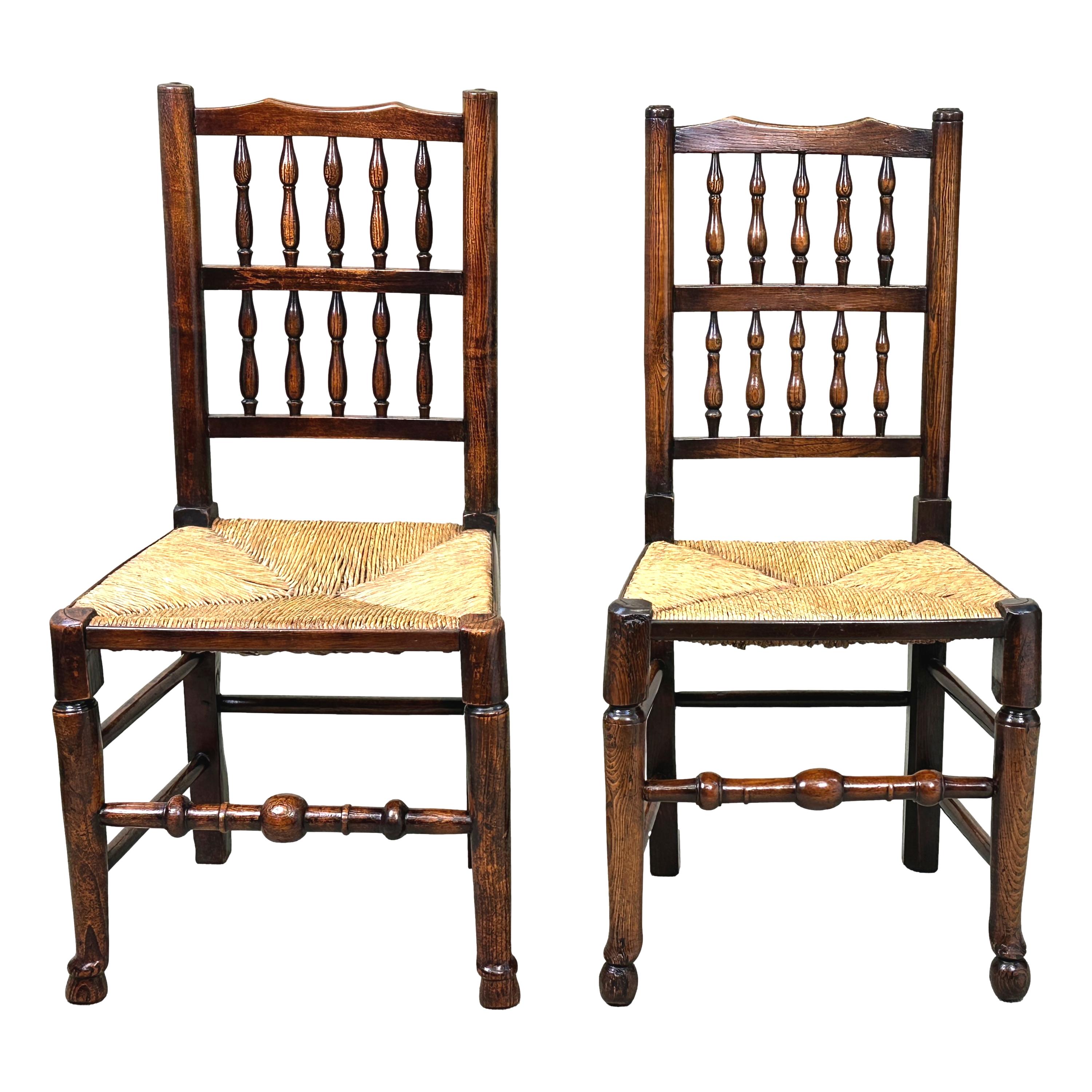 Set Of 8 Georgian Spindleback Farmhouse Dining Chairs For Sale 1