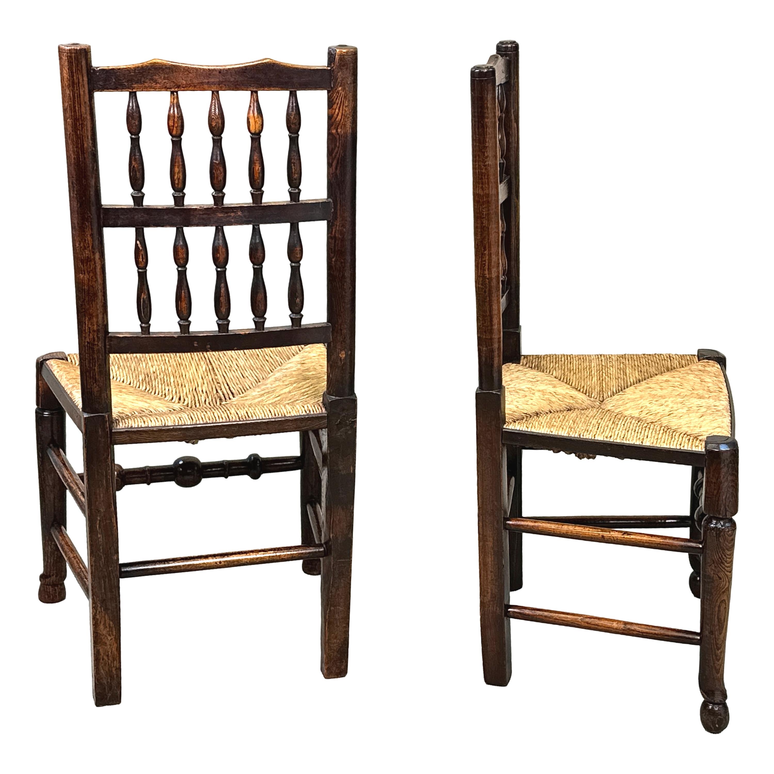 Set Of 8 Georgian Spindleback Farmhouse Dining Chairs For Sale 2