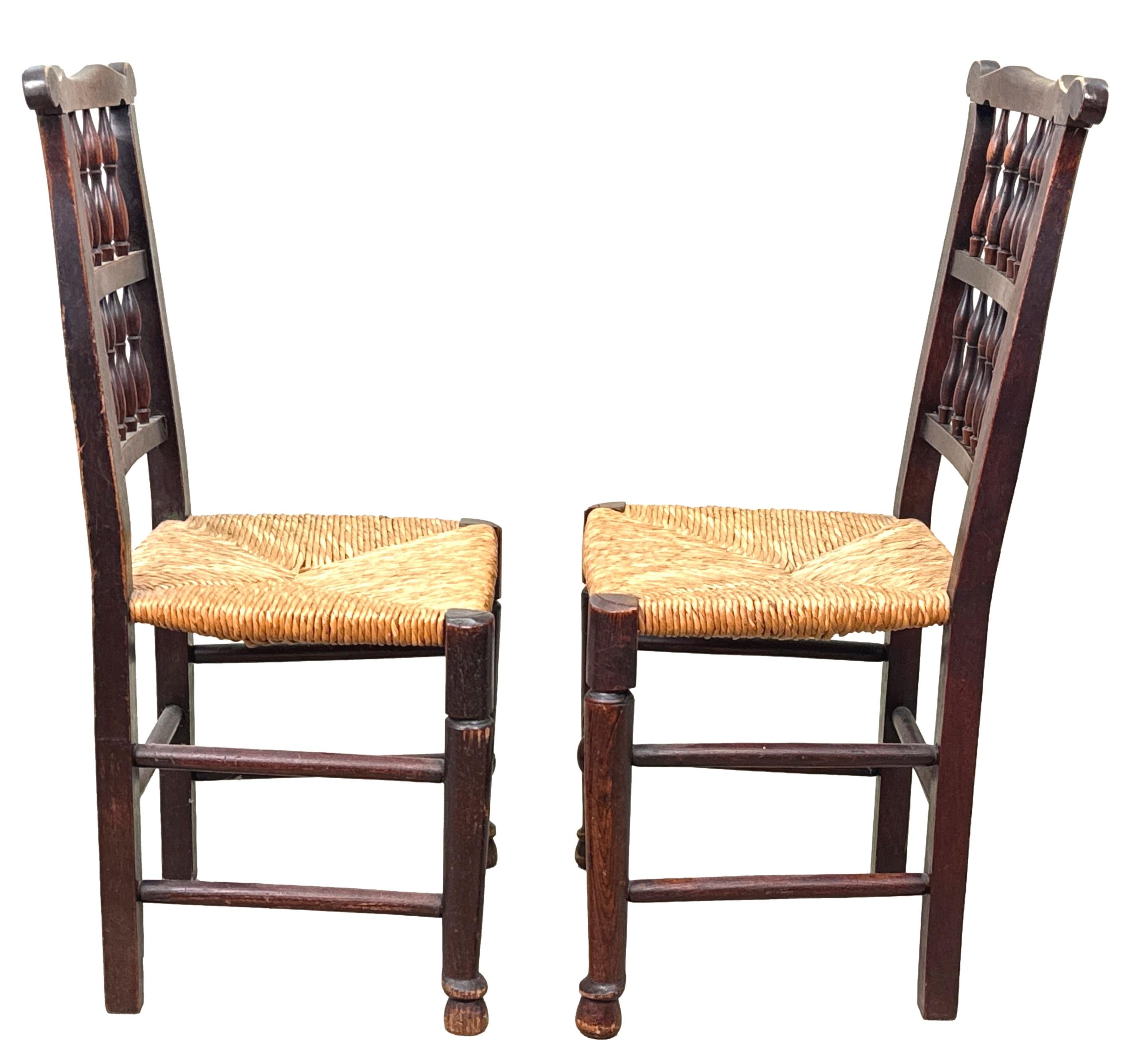 Set Of 8 Georgian Spindleback Kitchen Dining Chairs For Sale 6
