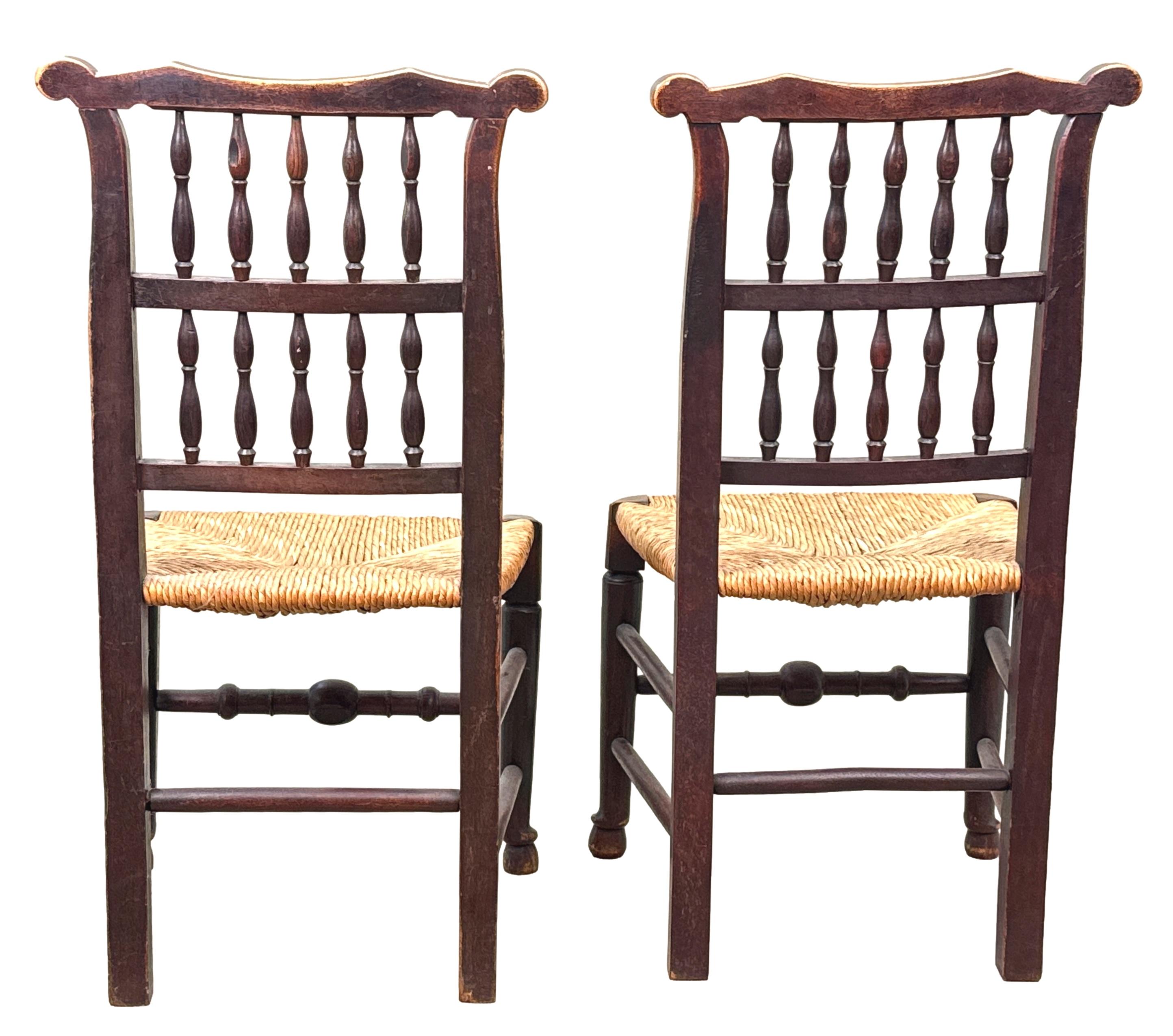 Set Of 8 Georgian Spindleback Kitchen Dining Chairs For Sale 7
