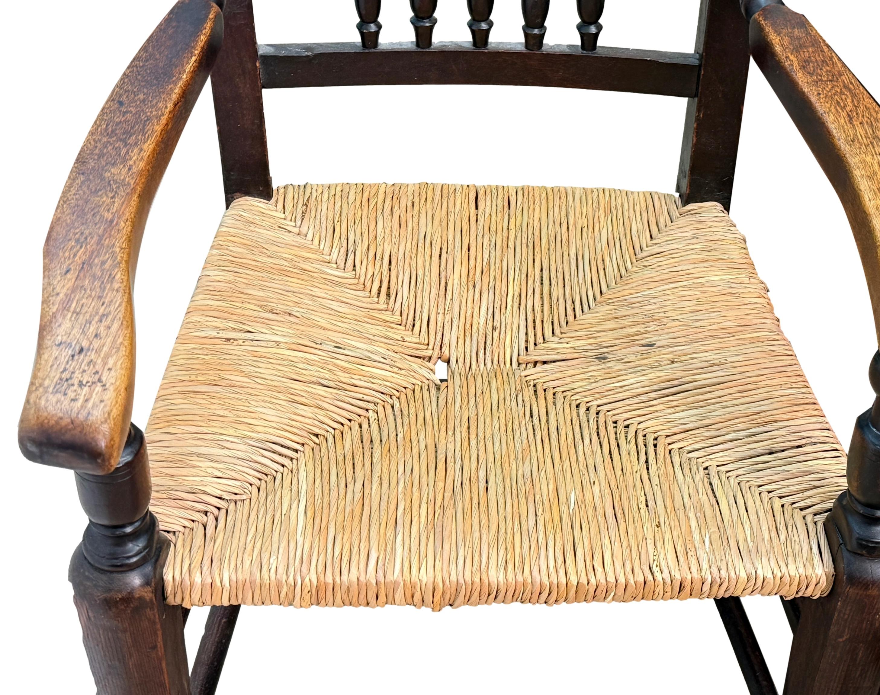 Set Of 8 Georgian Spindleback Kitchen Dining Chairs For Sale 9