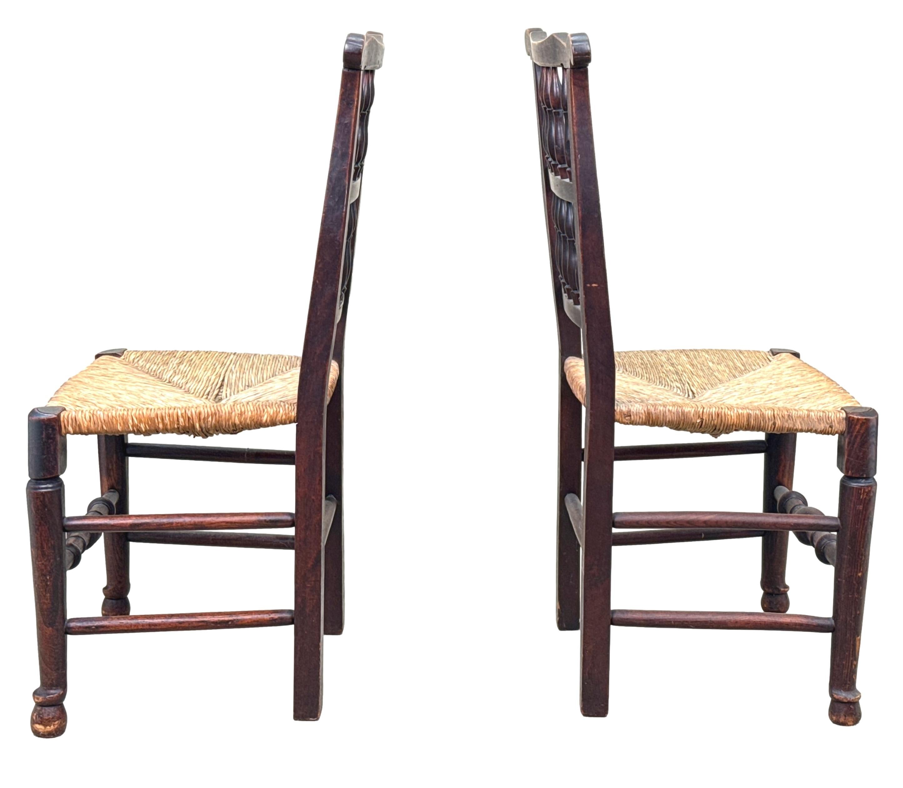 English Set Of 8 Georgian Spindleback Kitchen Dining Chairs For Sale