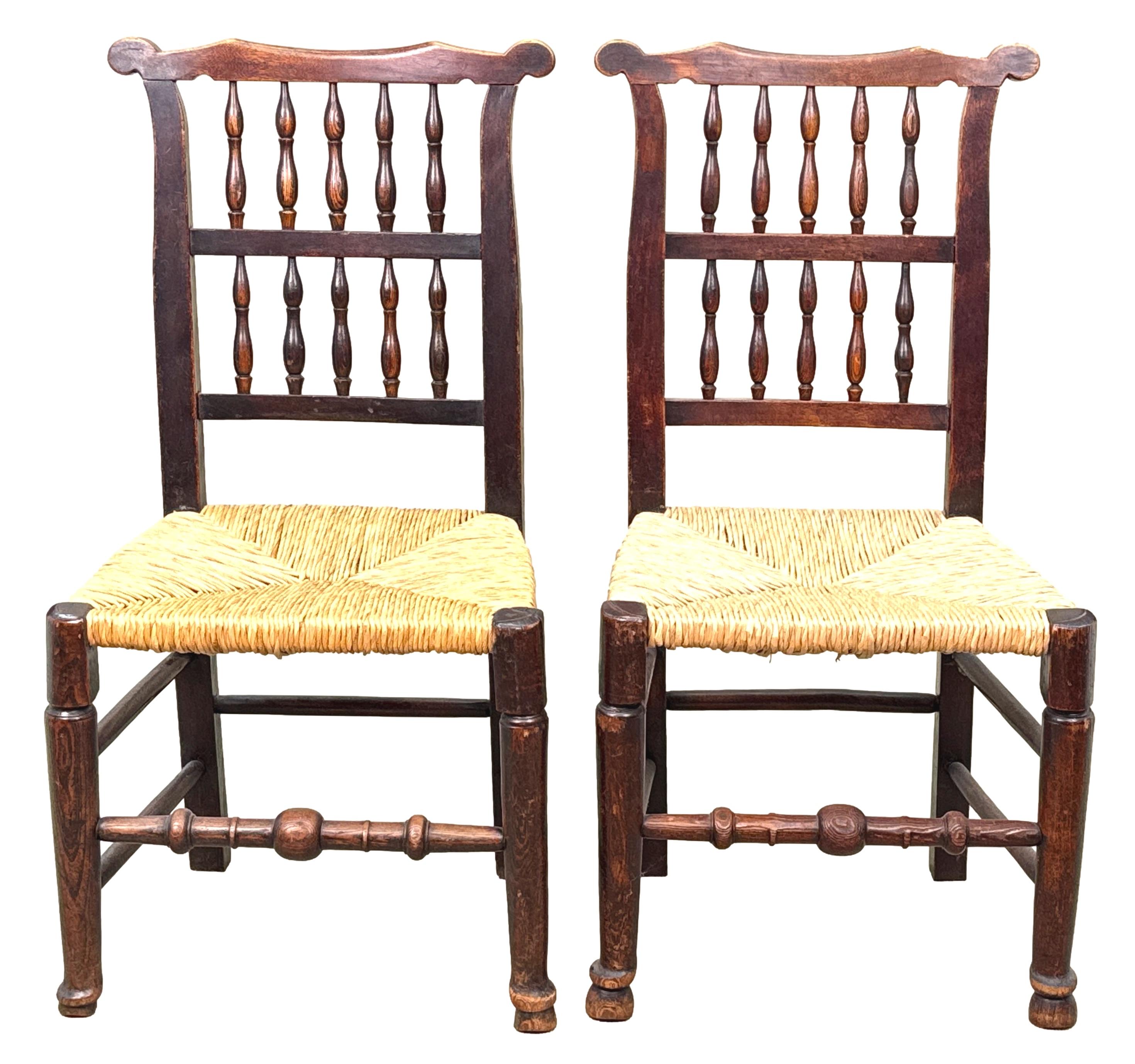 Ash Set Of 8 Georgian Spindleback Kitchen Dining Chairs For Sale