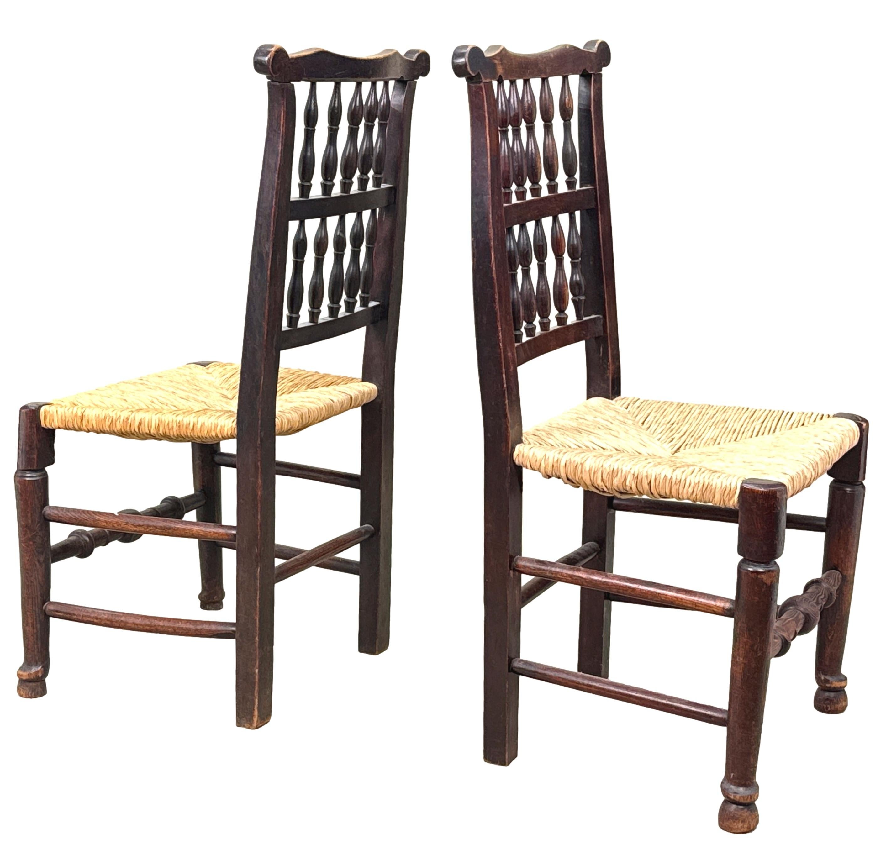Set Of 8 Georgian Spindleback Kitchen Dining Chairs For Sale 1
