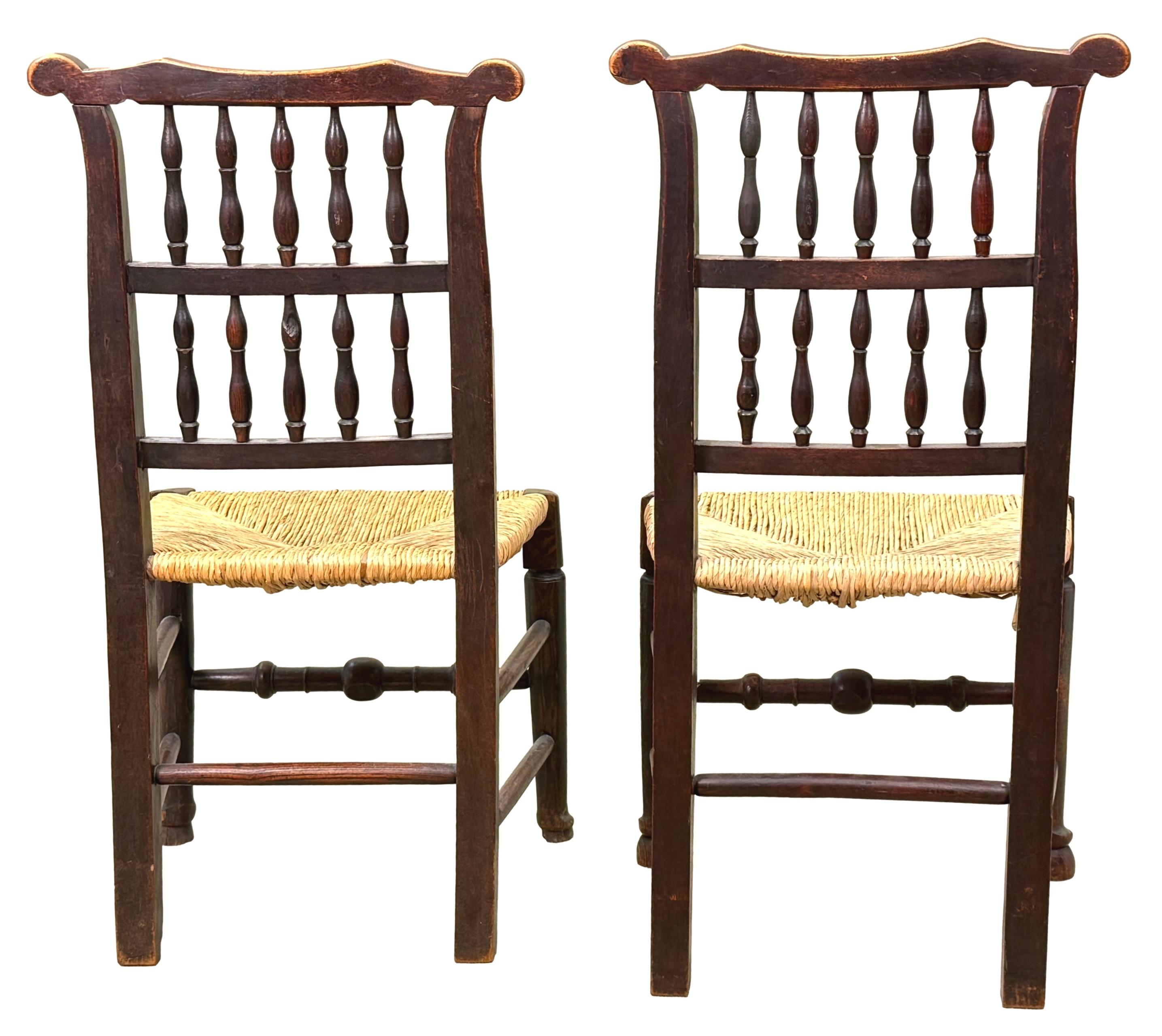 Set Of 8 Georgian Spindleback Kitchen Dining Chairs For Sale 2
