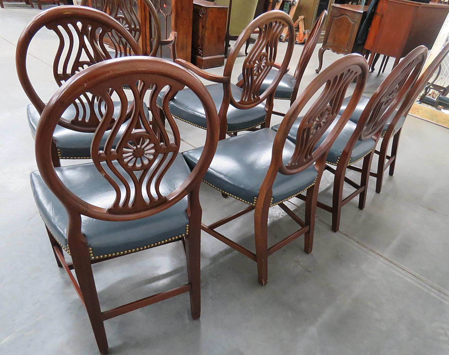 Set of 8 Georgian Style Dining Room Chairs 5