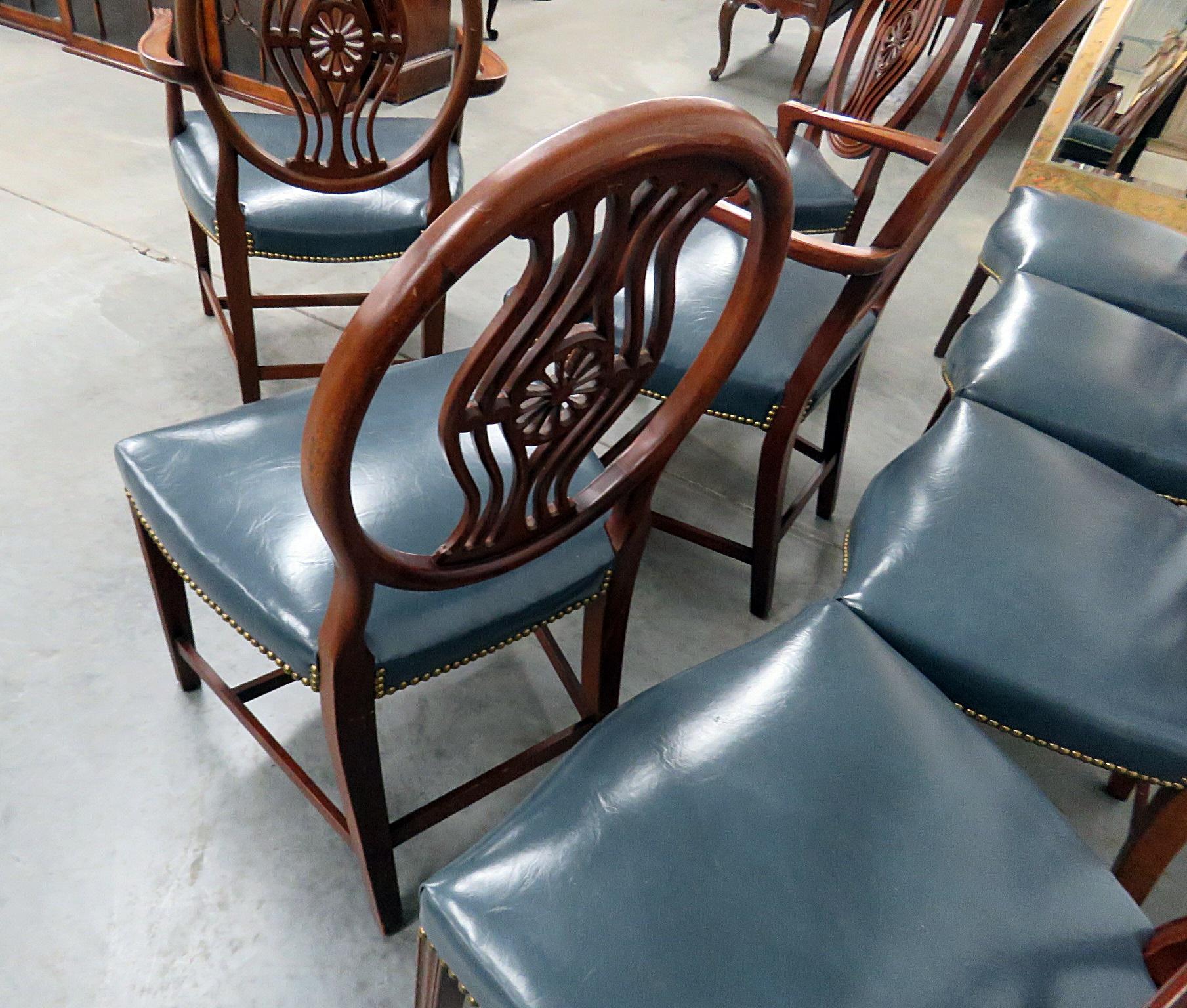 Set of 8 Georgian Style Dining Room Chairs 6