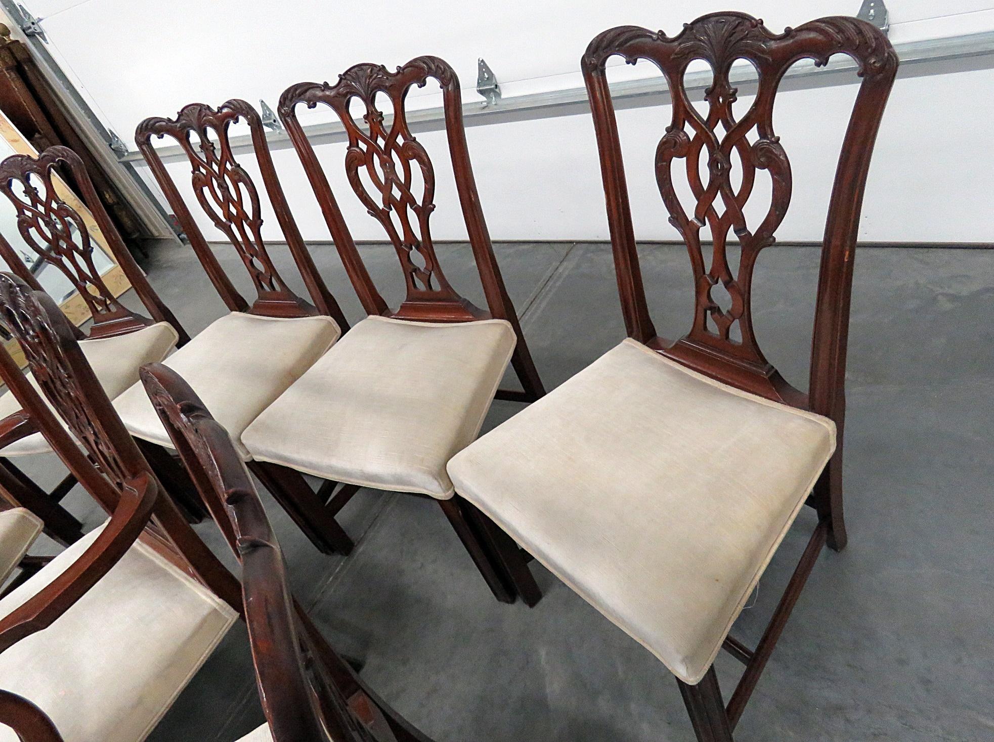Set of 8 Georgian Style Dining Room Chairs 1