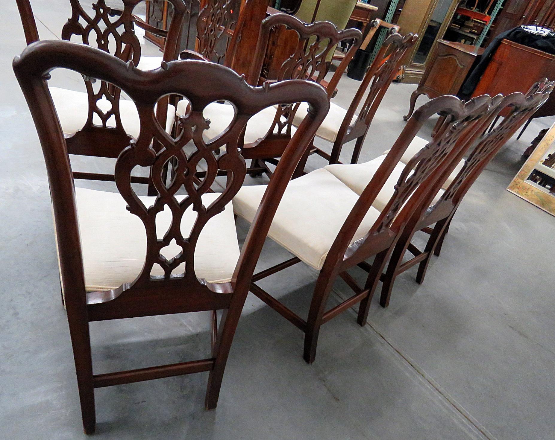 Set of 8 Georgian Style Dining Room Chairs 2