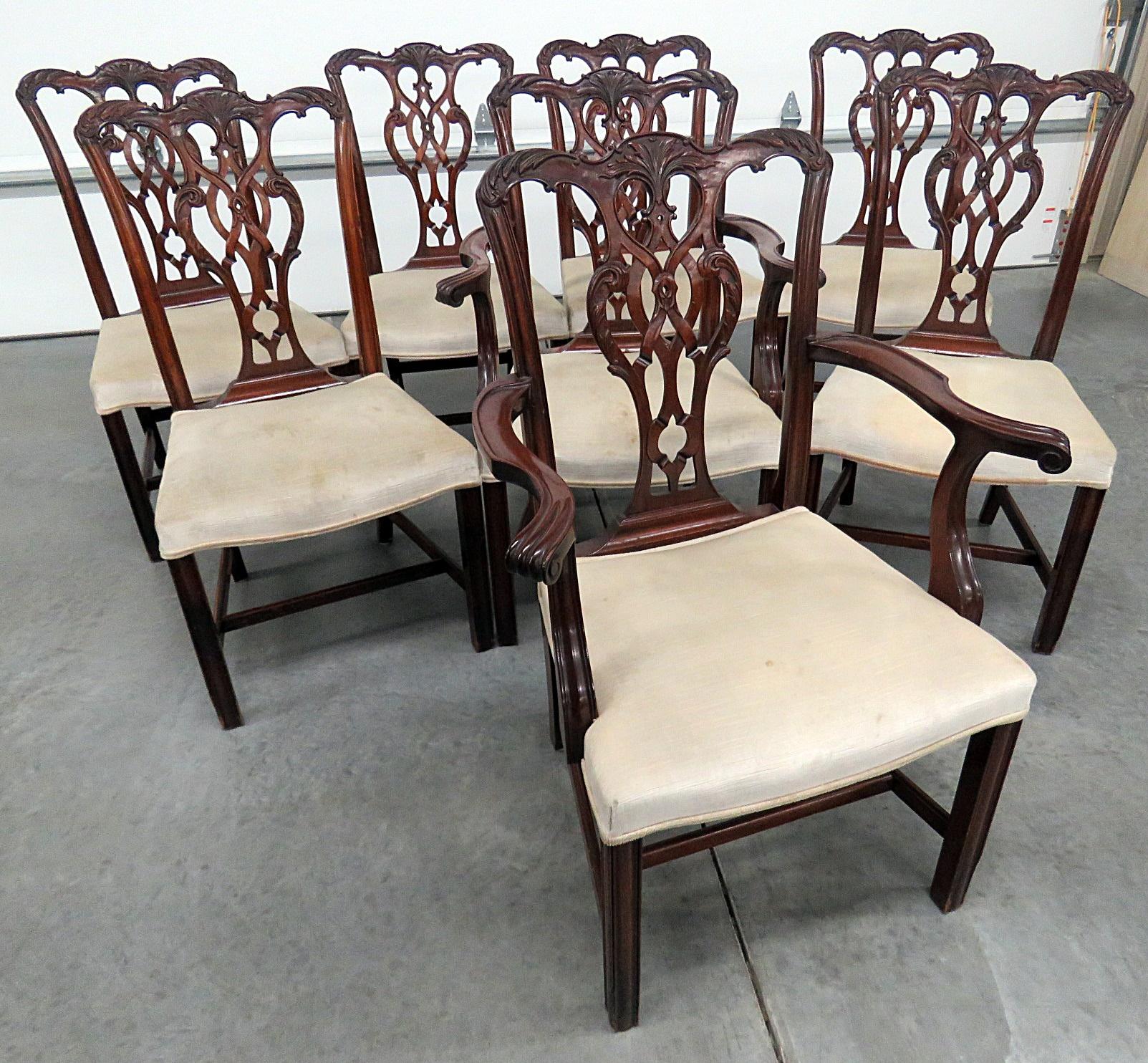 Set of 8 Georgian Style Dining Room Chairs 4