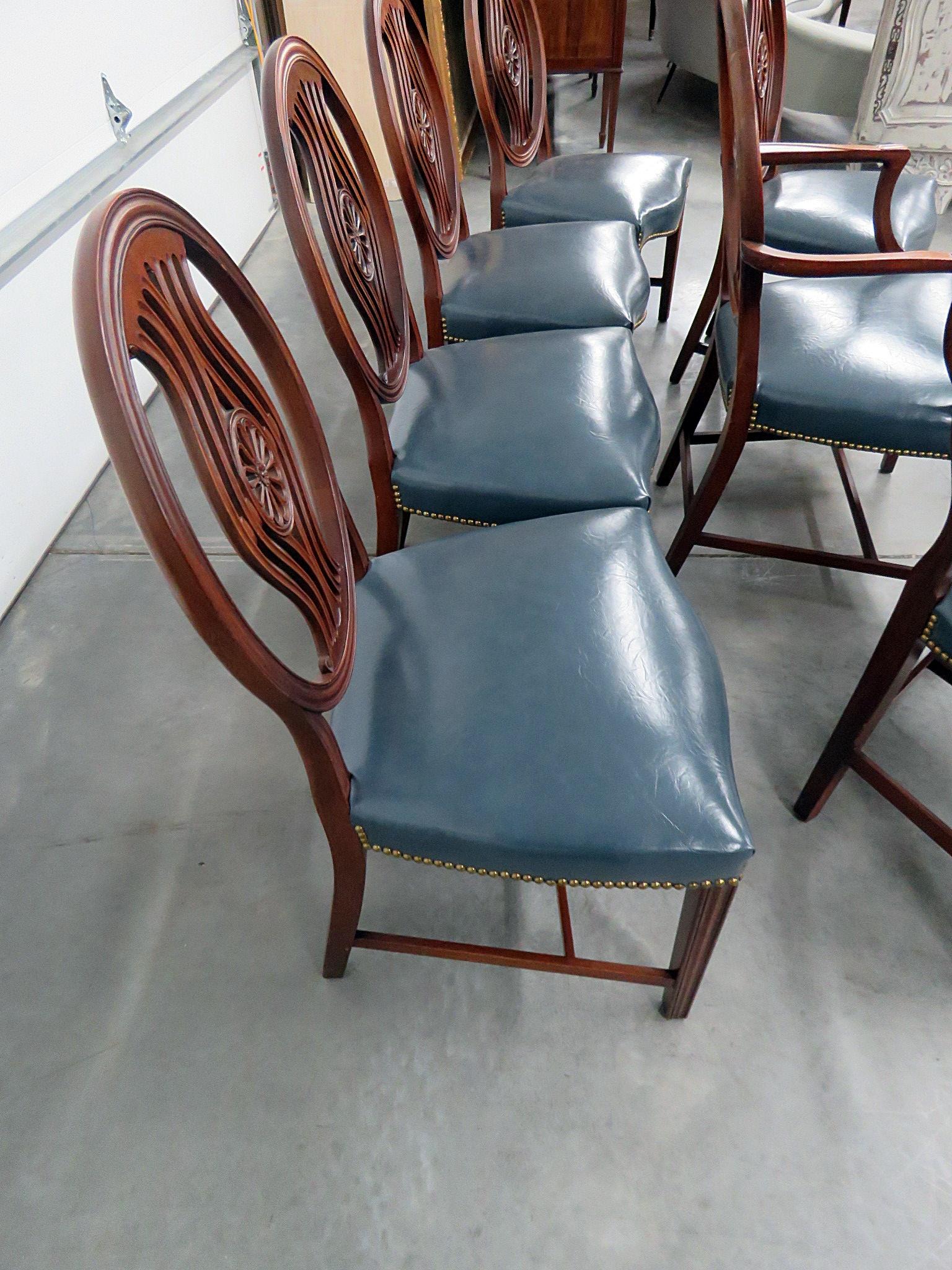 Set of 8 Georgian Style Dining Room Chairs 4