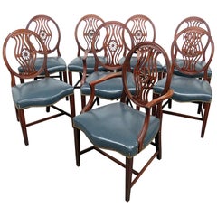 Set of 8 Georgian Style Dining Room Chairs