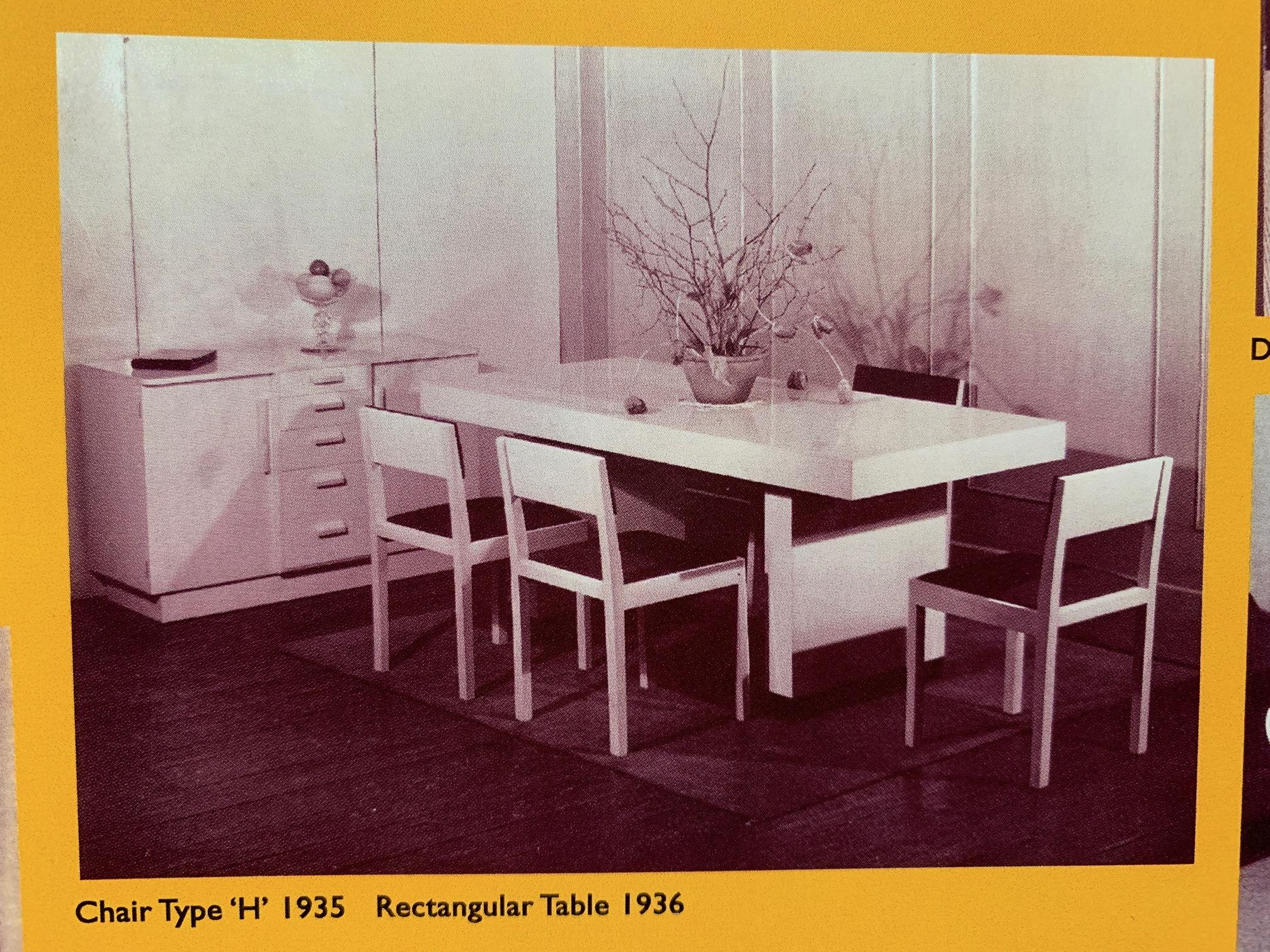 Satz von 8 Gerald Summers Esszimmerstühlen, 1935, Großbritannien, für Makers of simple furniture im Angebot 1