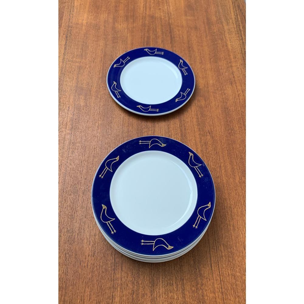 Juego de 8 Platos de la Serie de Objetos Voladores Postmodernos Alemanes para Arzberg, años 90 siglo XX en venta
