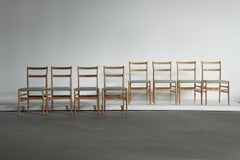 Set of 8 Gio Ponti Leggera Model 646 Dining Chairs for Cassina, Italy, 1950s