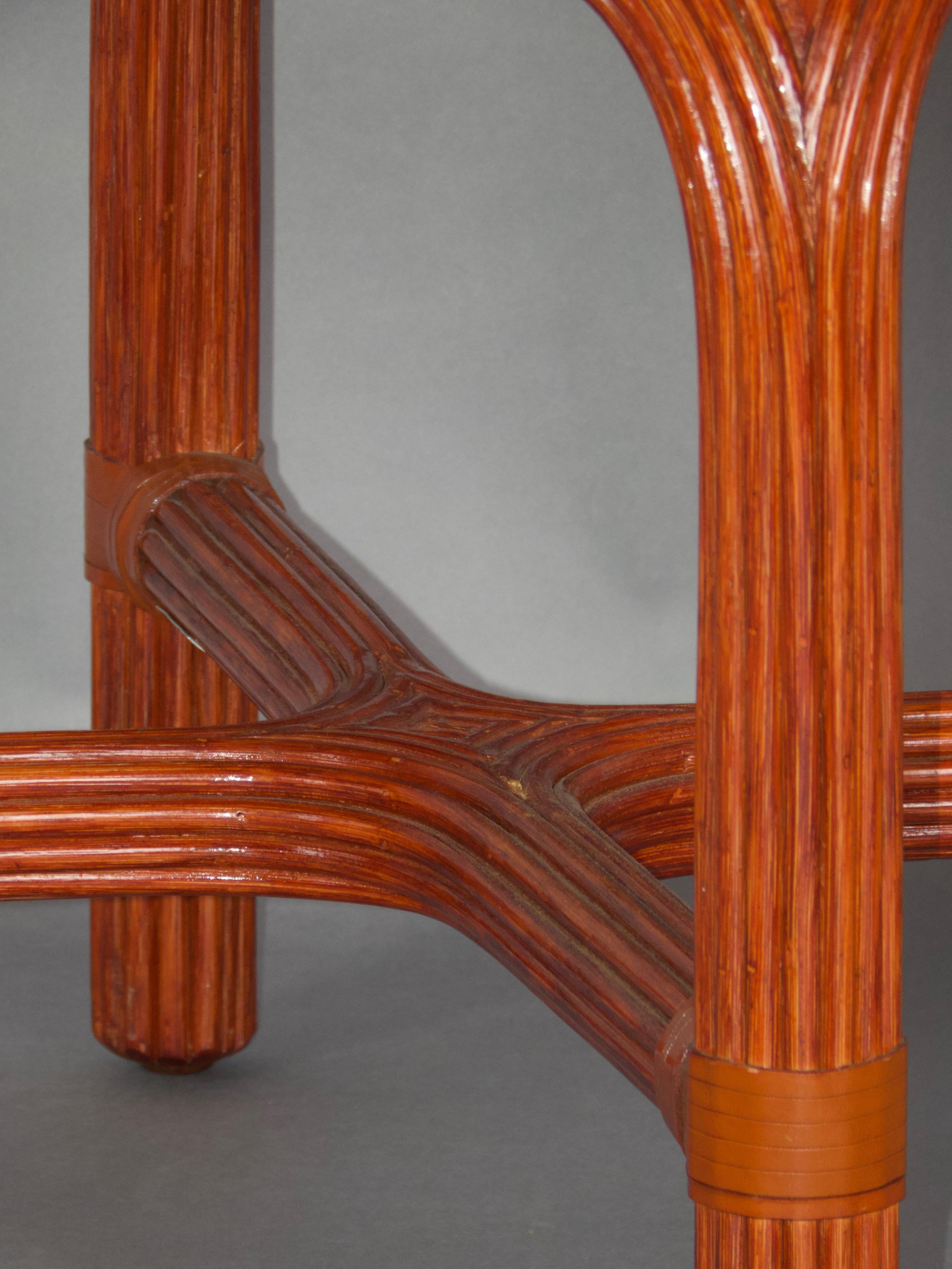 Set of 8 Giorgetti rattan chairs 6