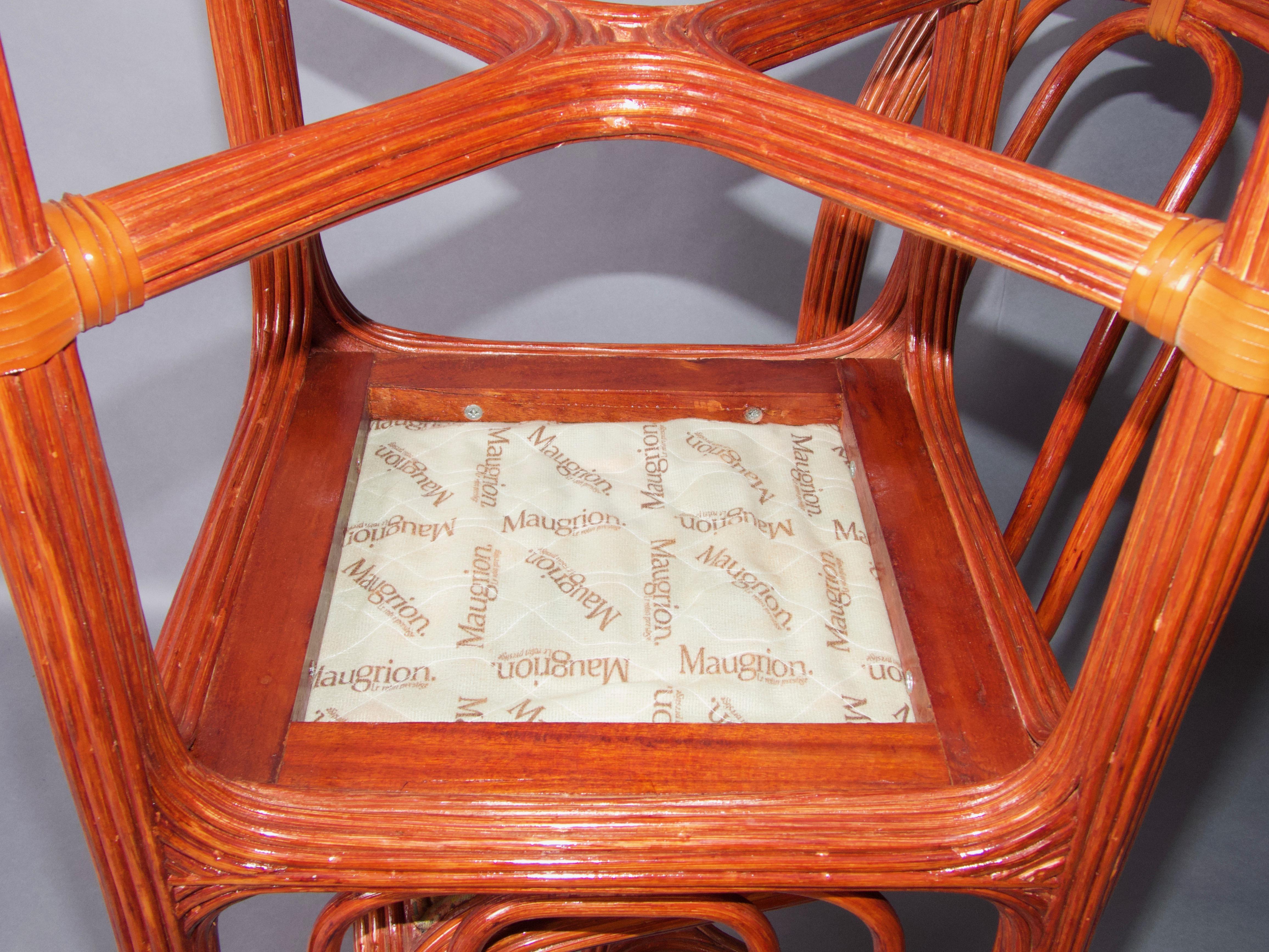 Set of 8 Giorgetti rattan chairs 7