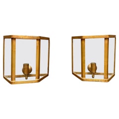 Set of 8 Gold Gilt Iron Contemporary Wall Lights