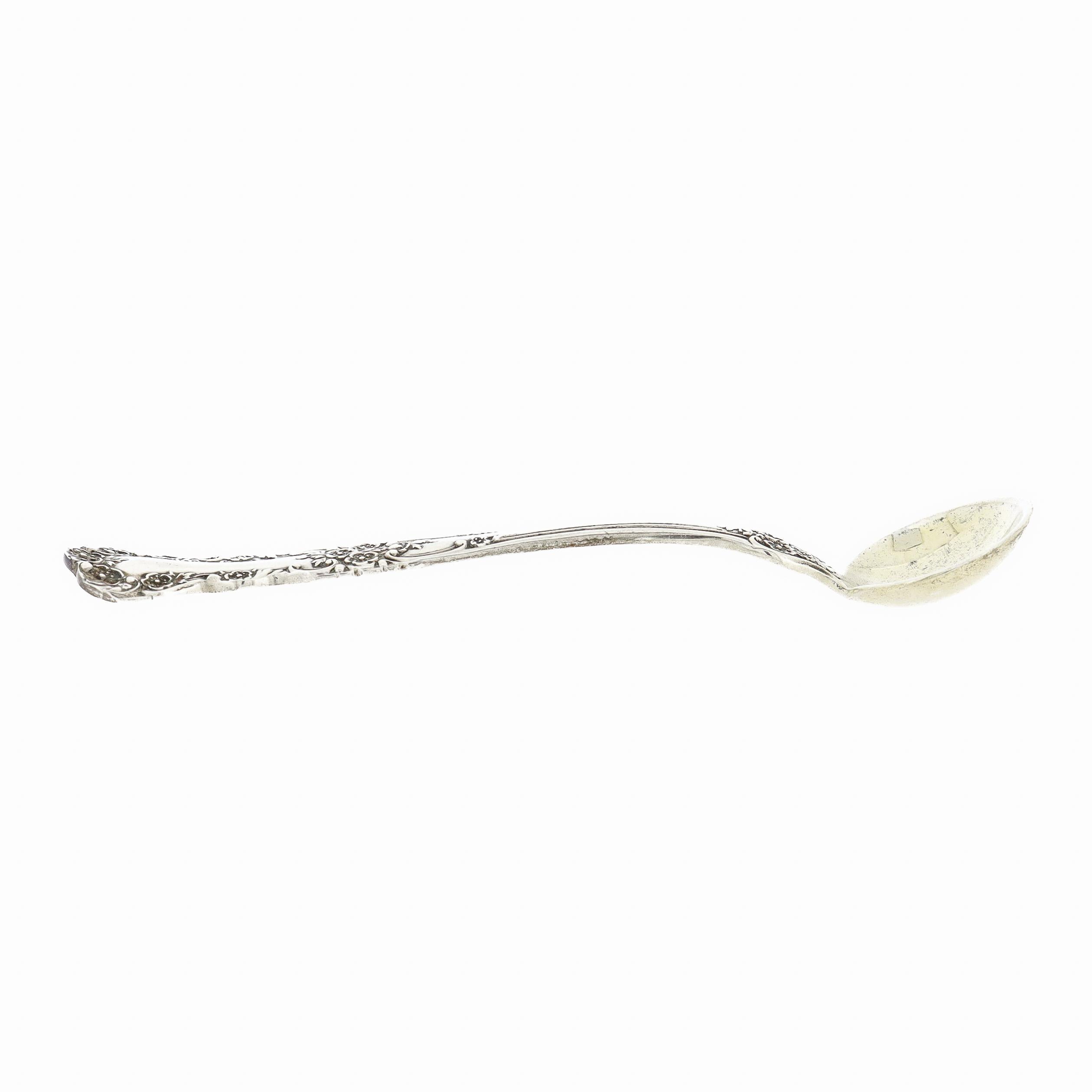 Set of 8 Gorham Buttercup Individual Sterling Silver Salt Spoons with Gilt Bowls For Sale 1