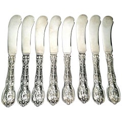 Set of 8 Gorham Mythologique Sterling Silver Butter Knives Multiple Monograms